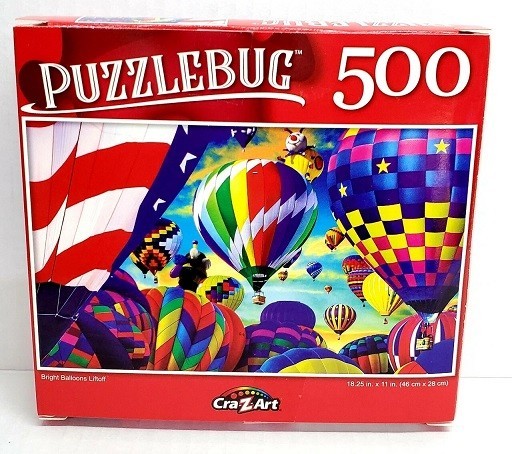CRA-Z-ART 500PC PUZZLE JIGSAW SET GOD BLESS USA LIGHTHOUSE BALLOONS LIFTOFF NEW