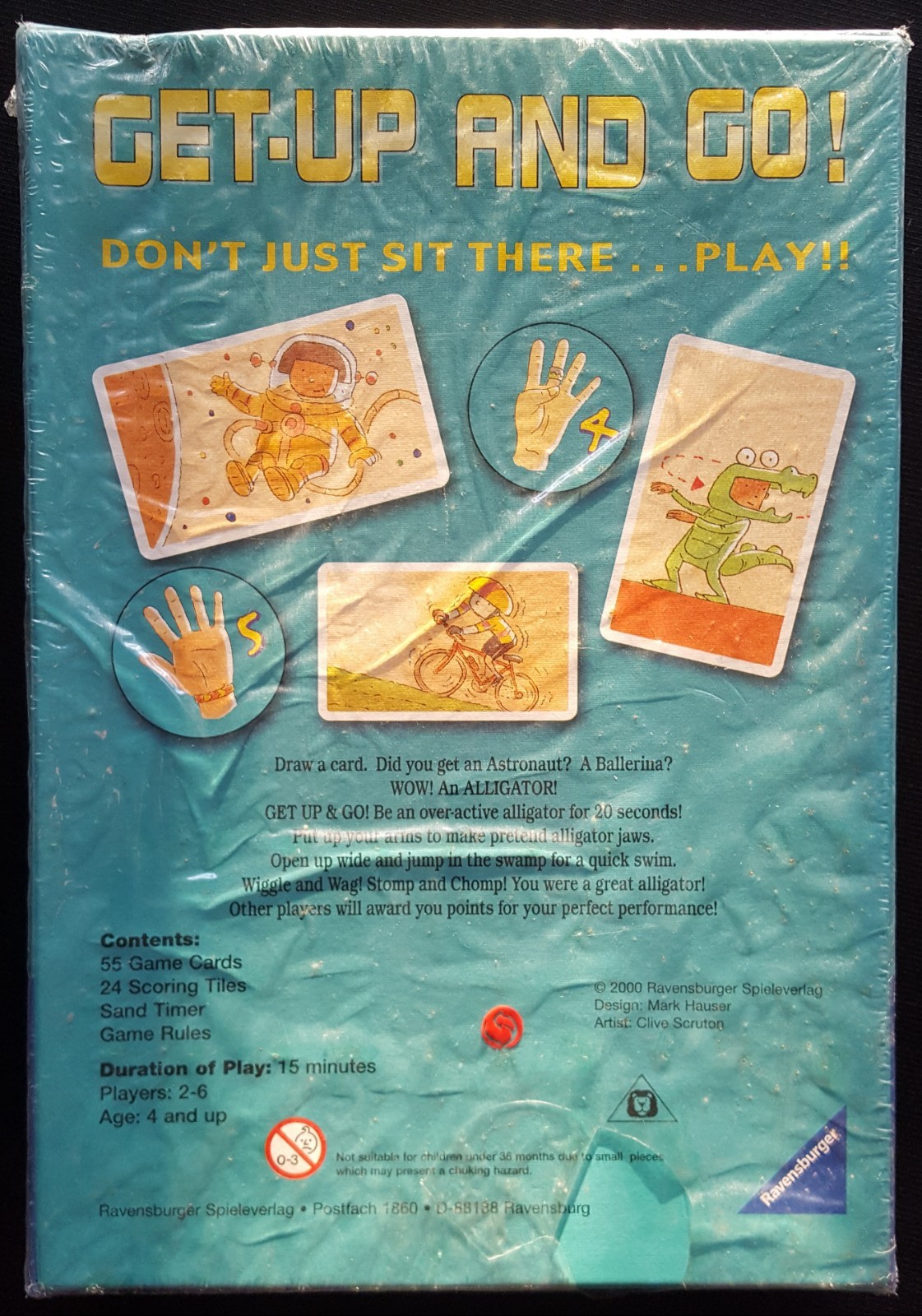 GET UP AND GO! DON’T JUST SIT THERE…PLAY VINTAGE GAME BY RAVENSBURGER – NEW