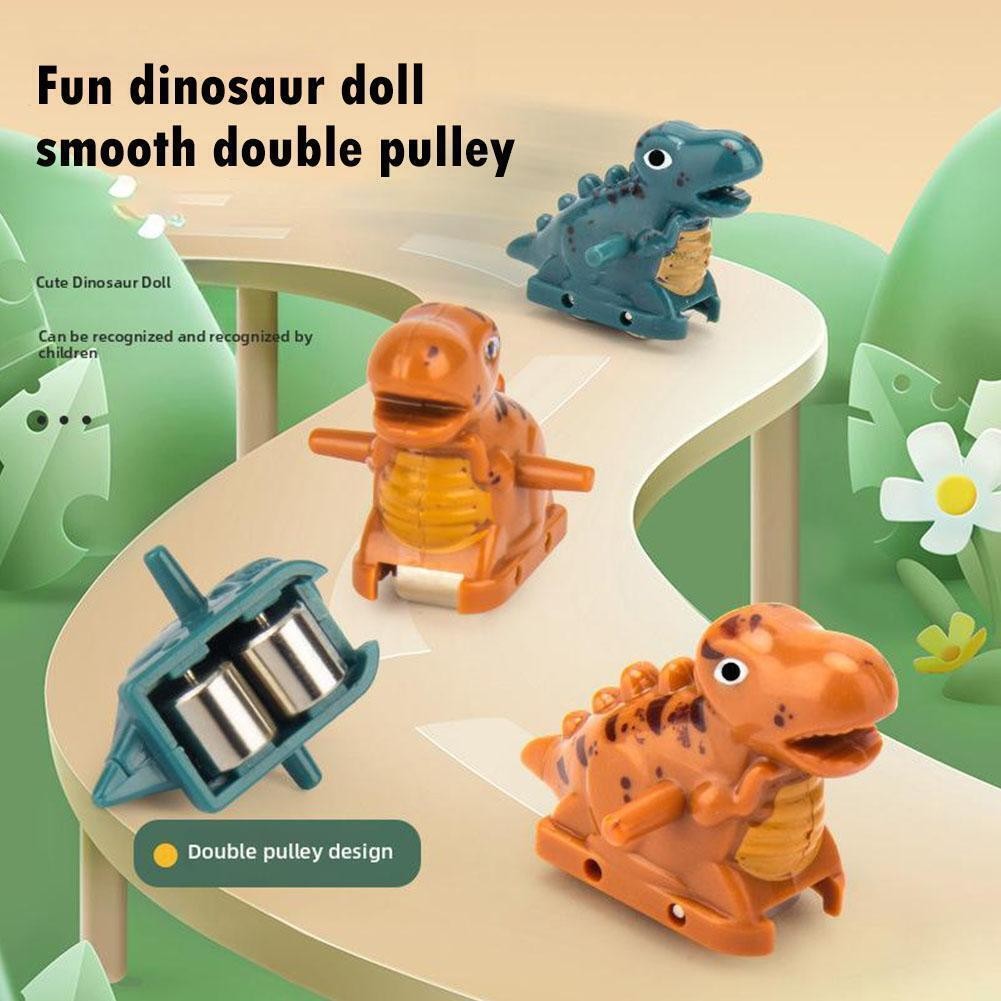 Dinosaur assembly puzzle fun electric slide track toy car birthday gift
