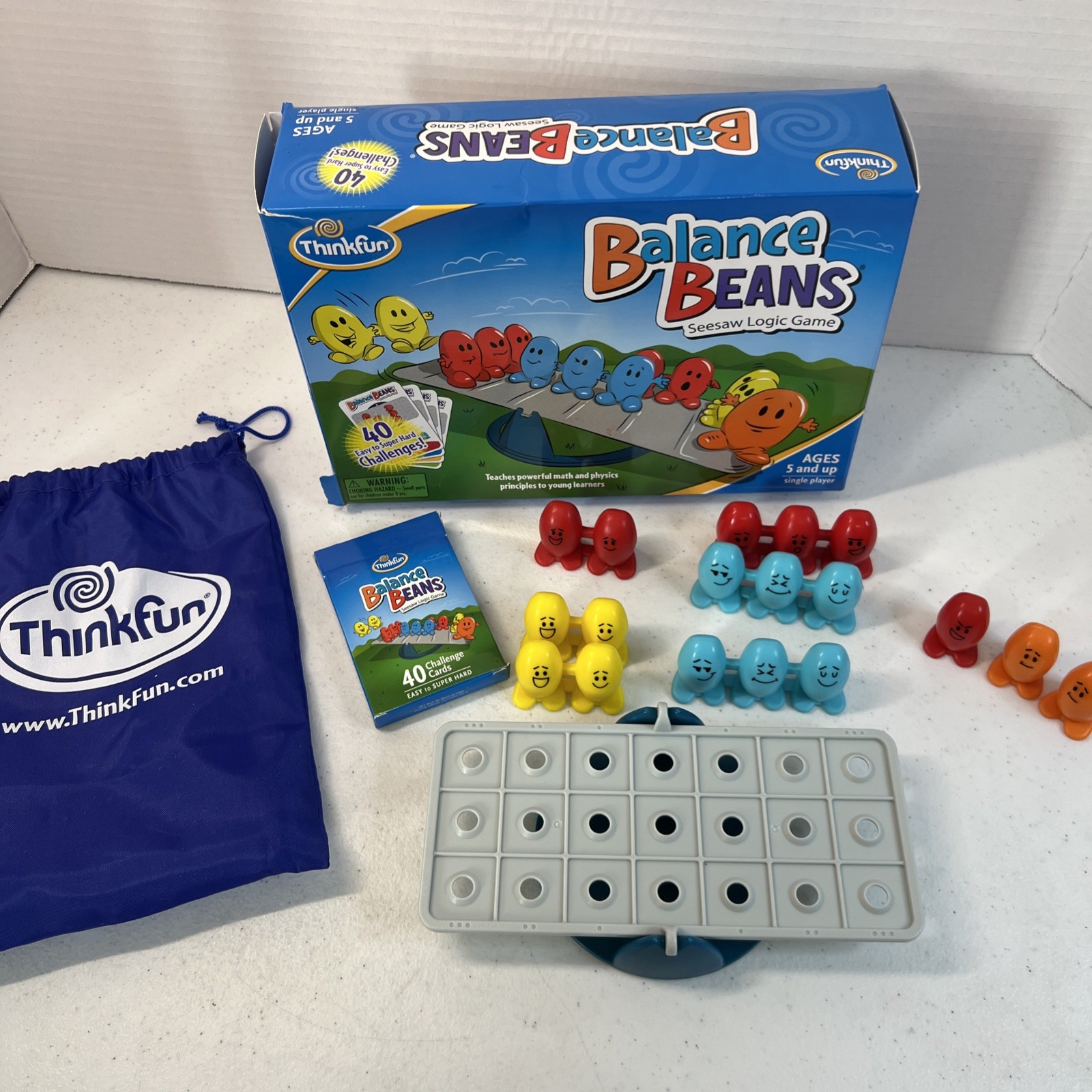 Thinkfun Balance Beans Seesaw Logic Game Ages 5 and Up Single Player Complete