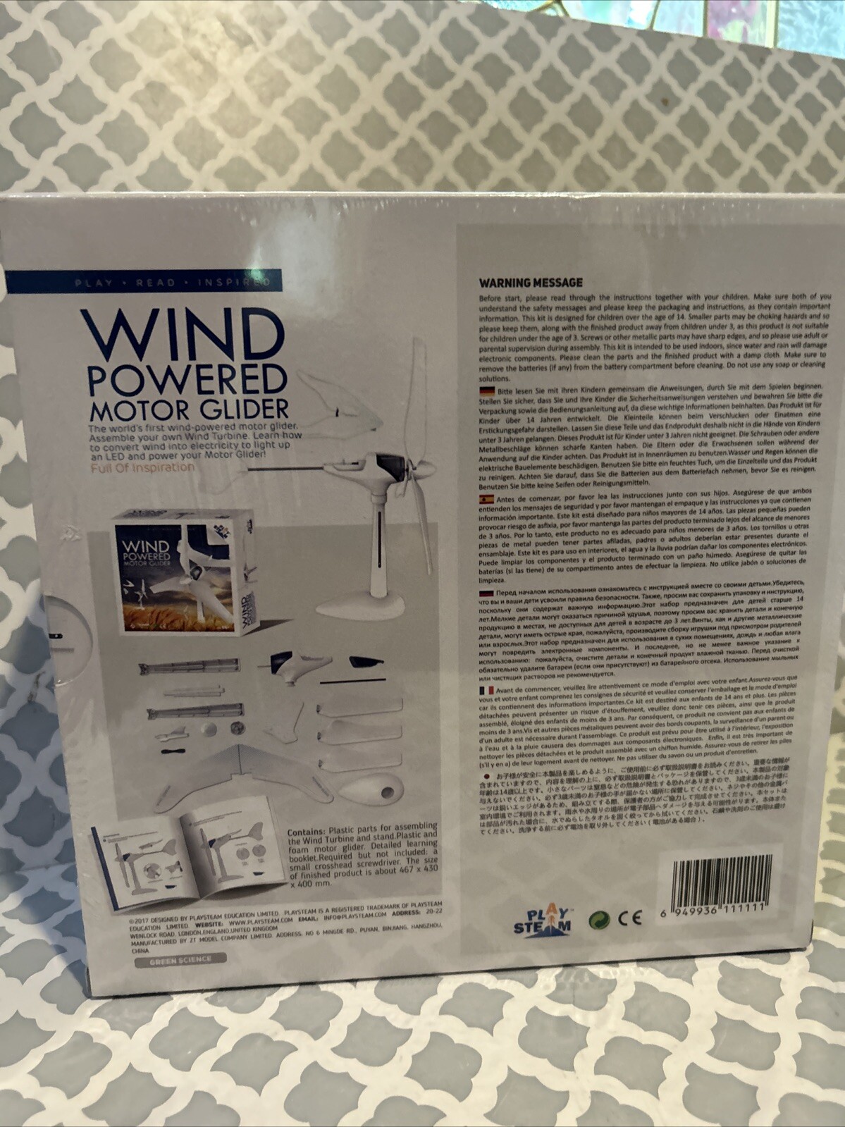 Wind Powered Motor Glider by Play Steam – NIB, Factory Sealed