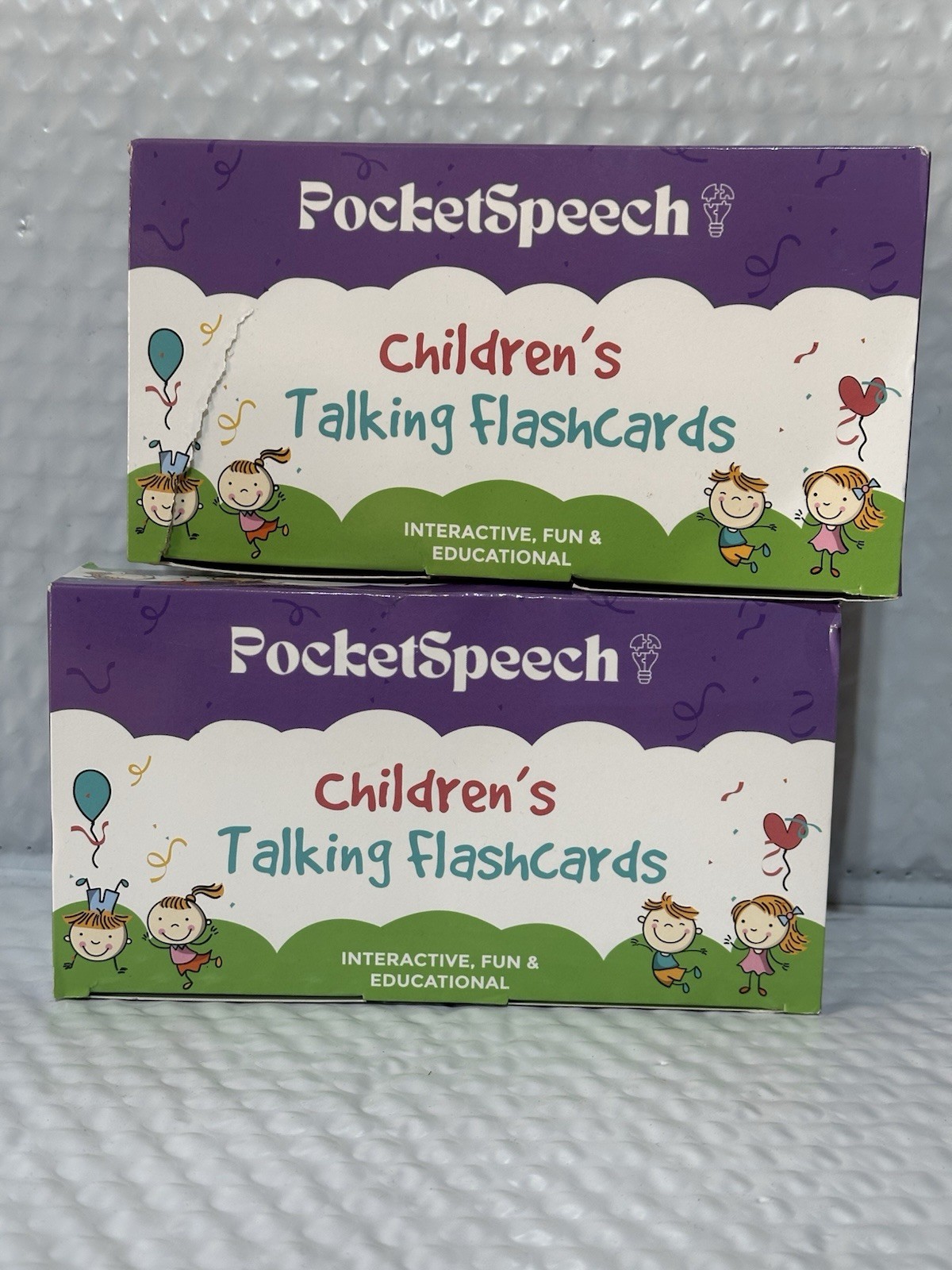 2x Pocket Speech Children’s Talking Flash Cards!! 220 Words Each Box ( 2 Pack)