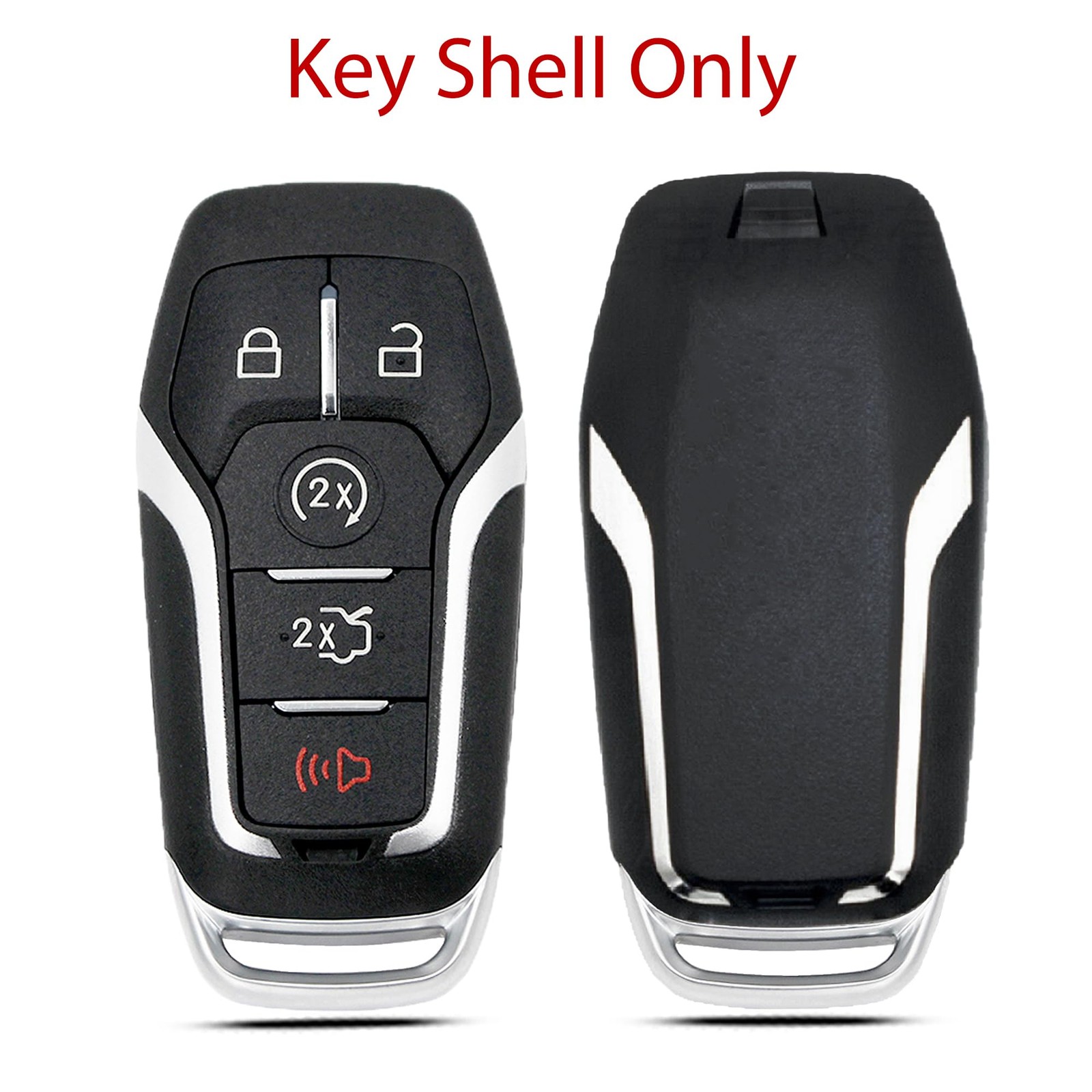 MechanMagic Smart Key Fob Shell Case Cover Replacement Fit for Ford Black