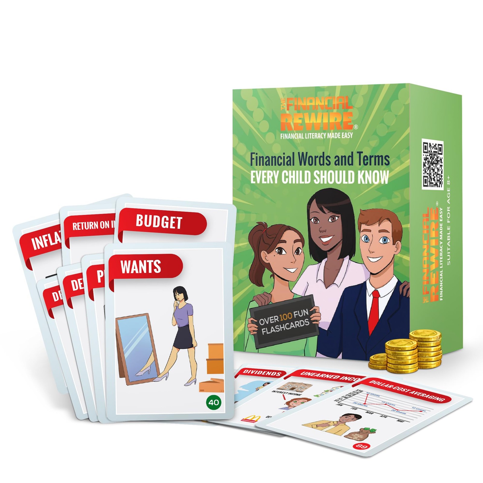Financial Literacy Flashcards for & Teens | 108 Money & Finance Terms with Im…