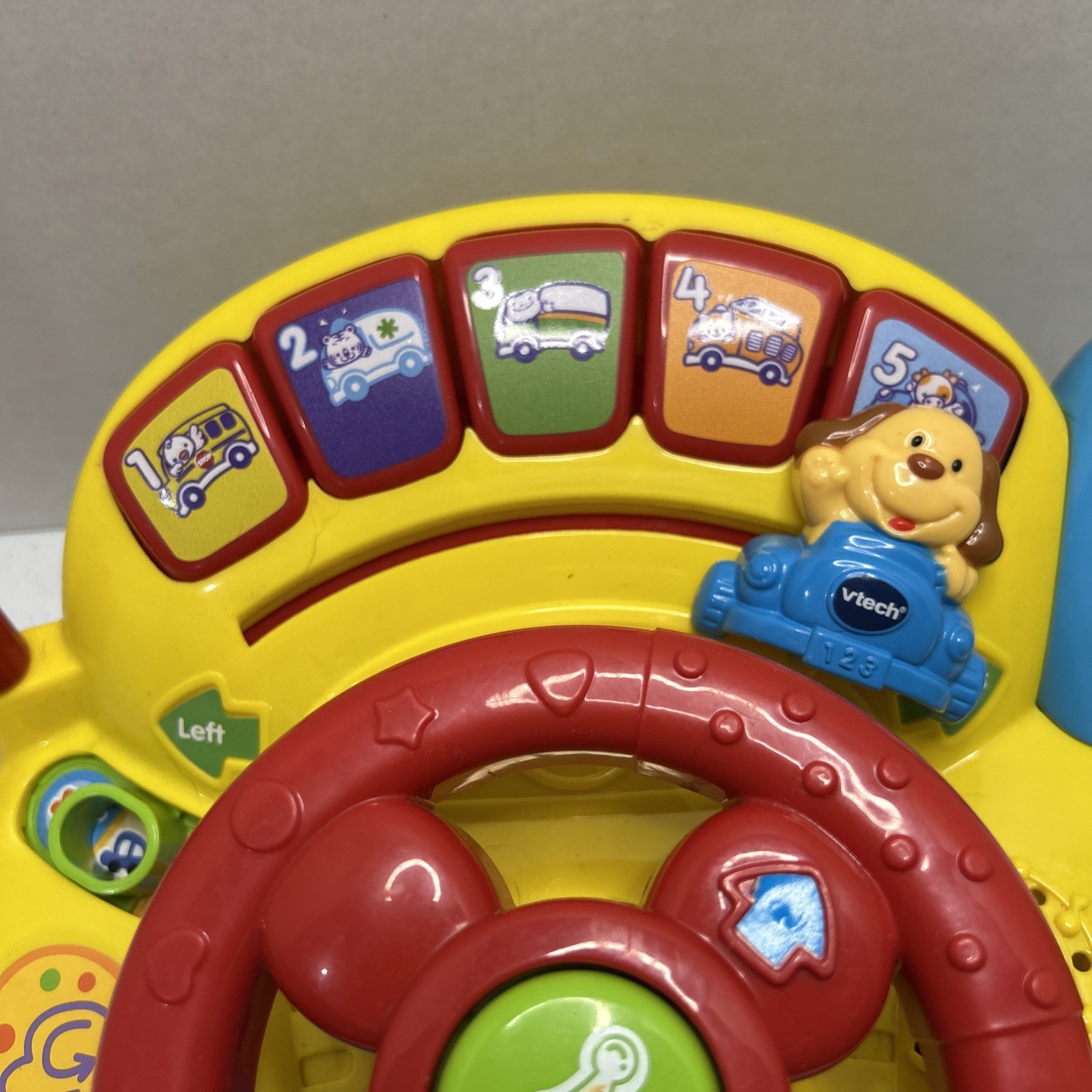 VTech Turn & Learn Driver Interactive Red and Yellow Dashboard Numbers Sings Toy