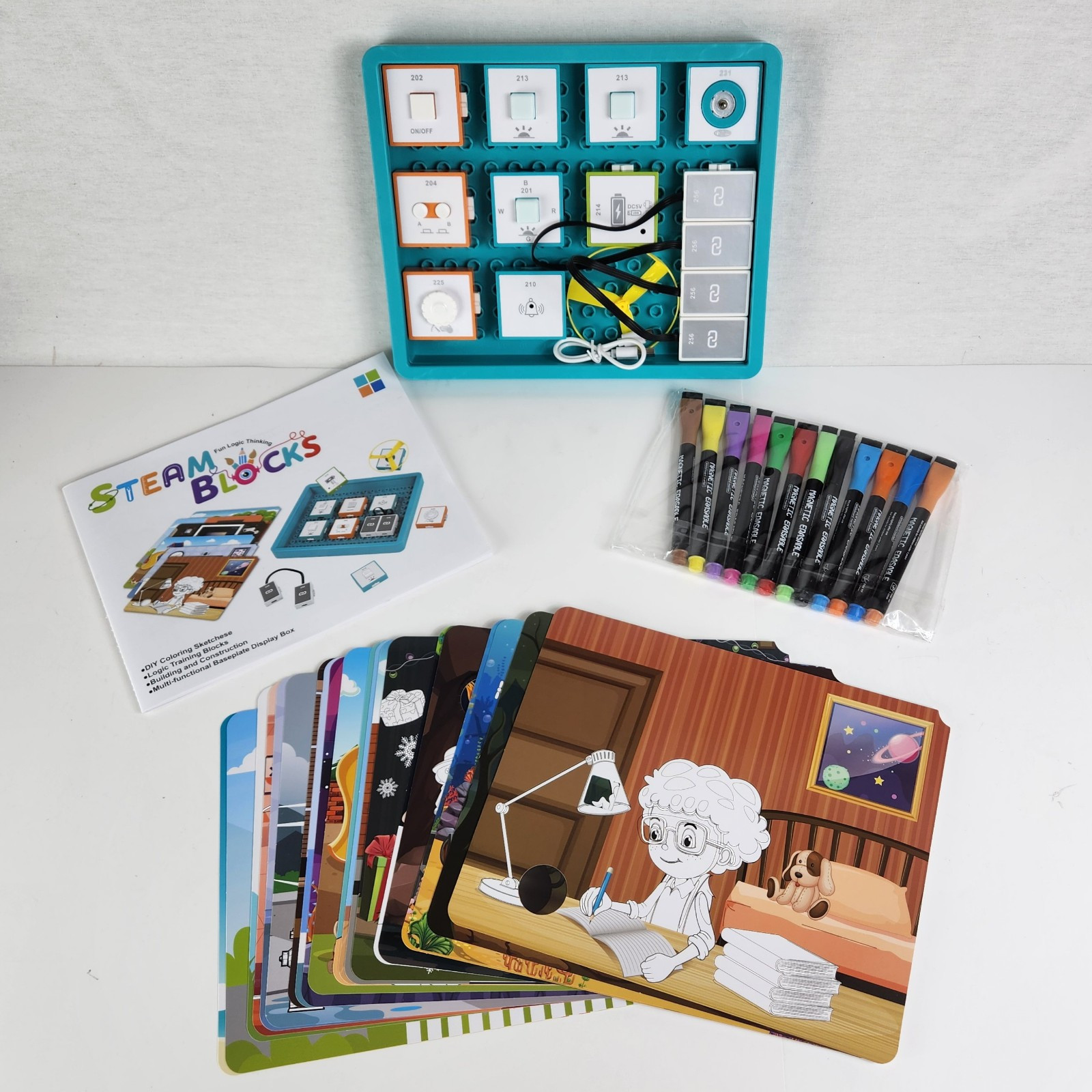 STEAM Blocks Logic Puzzle Toy – Fun STEM Learning Kit for Kids 8+ | Build & Play