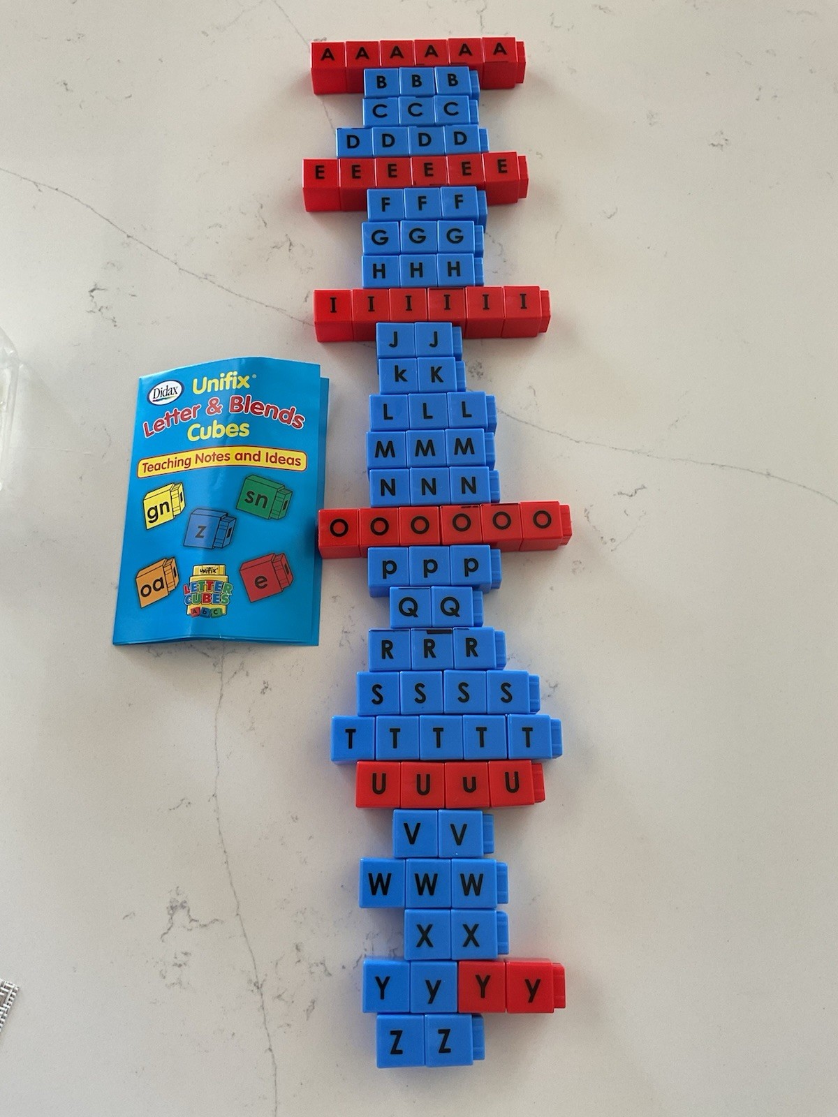 Didax Edu. Resources CVC Unifix Letter Cubes (Set of 90) Connect Cubes For Words