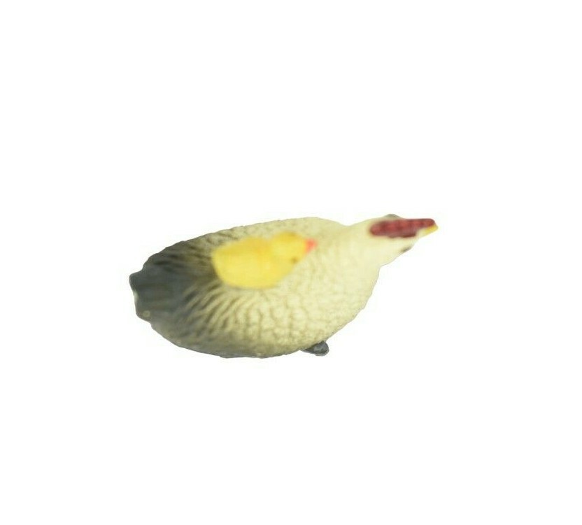 Chicken, Hen with Chick Realistic Toy Model Plastic Barn Farm Animal 1.4″ F4256