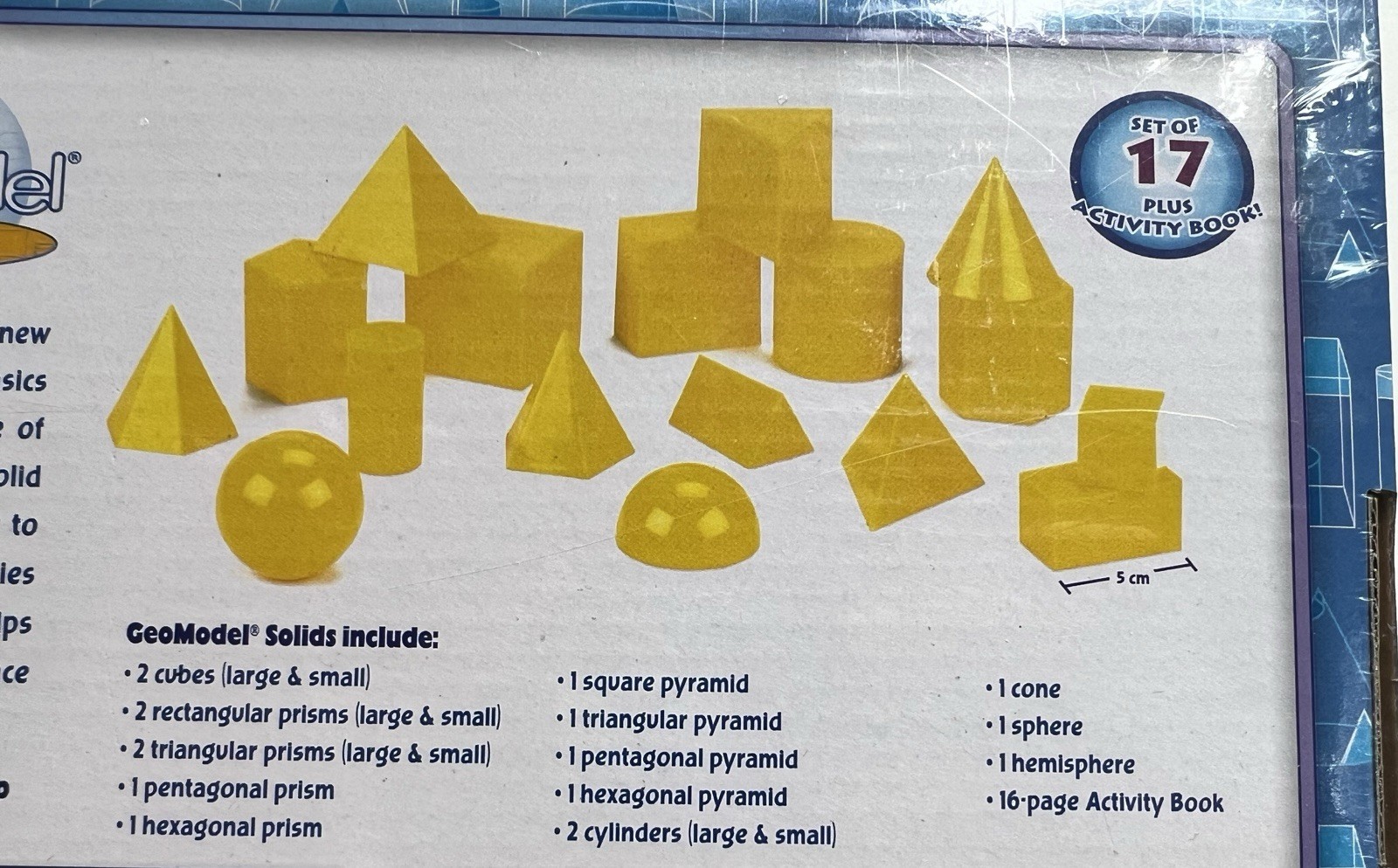 EAI Education Geo Model Solids – Set Of 17 Plus Activity Book, Grades 2+, NIB