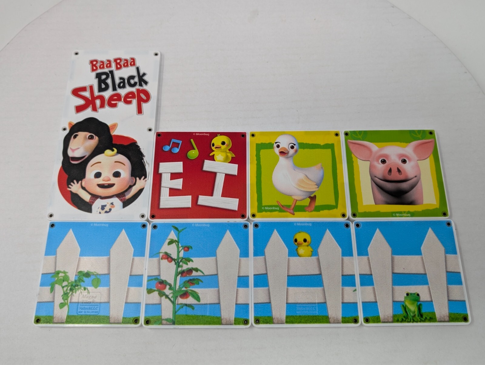 8x CoComelon Farmyard Songs Magna Tiles Lot (Incomplete – All Pieces Shown)