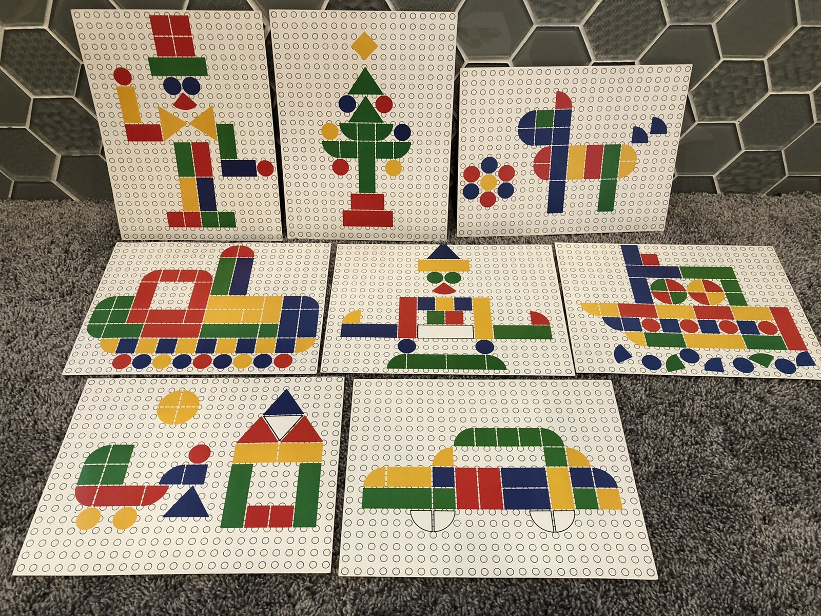 Vintage Fernand Nathan Crystal Geometric Shape Forms 1982 RARE Home School Learn