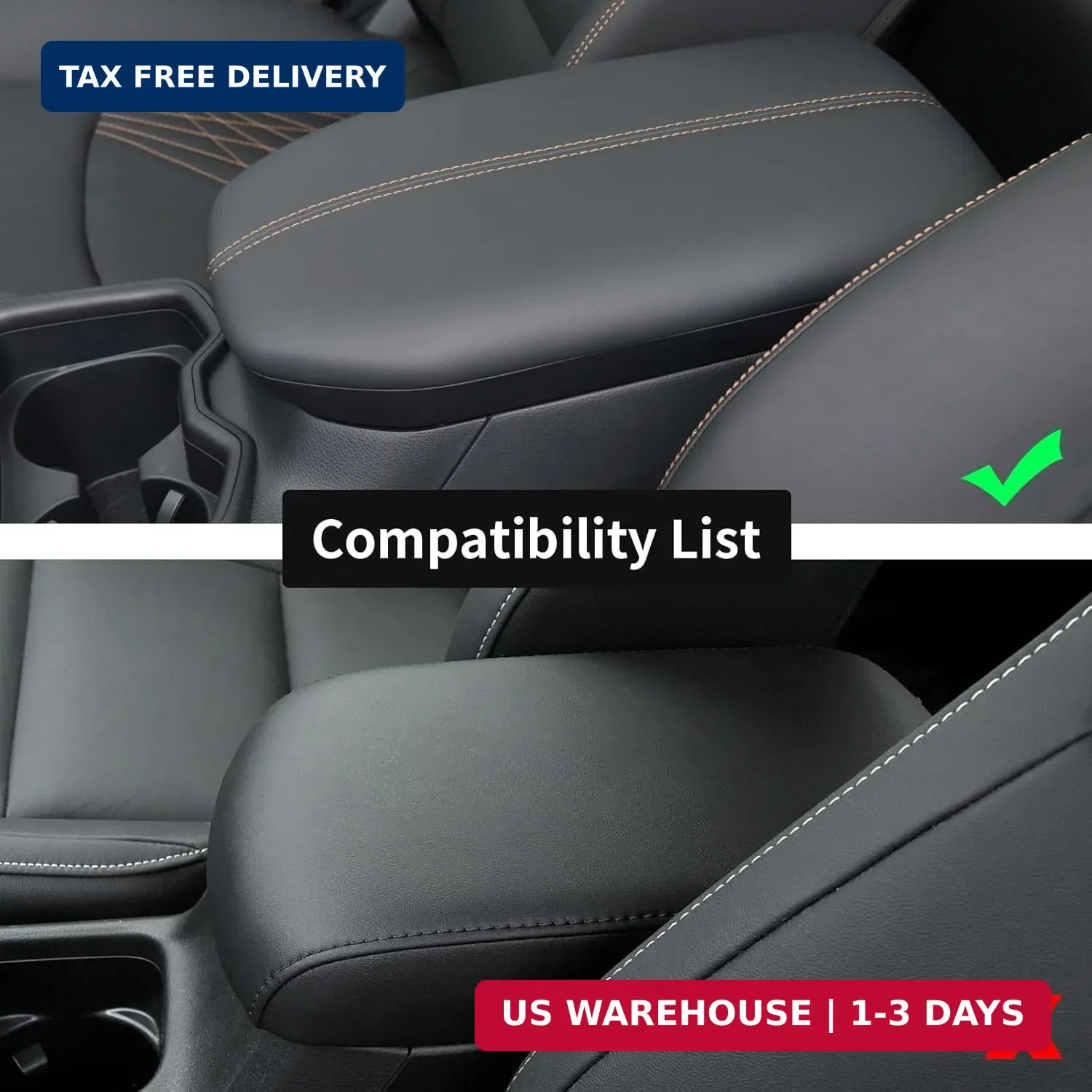 GIANT PANDA Custom Fit Car Center Console Armrest Cover for Toyota RAV4 2019 202