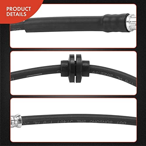 Front Driver or Passenger Side Brake Hydraulic Hose Compatible with Mercedes