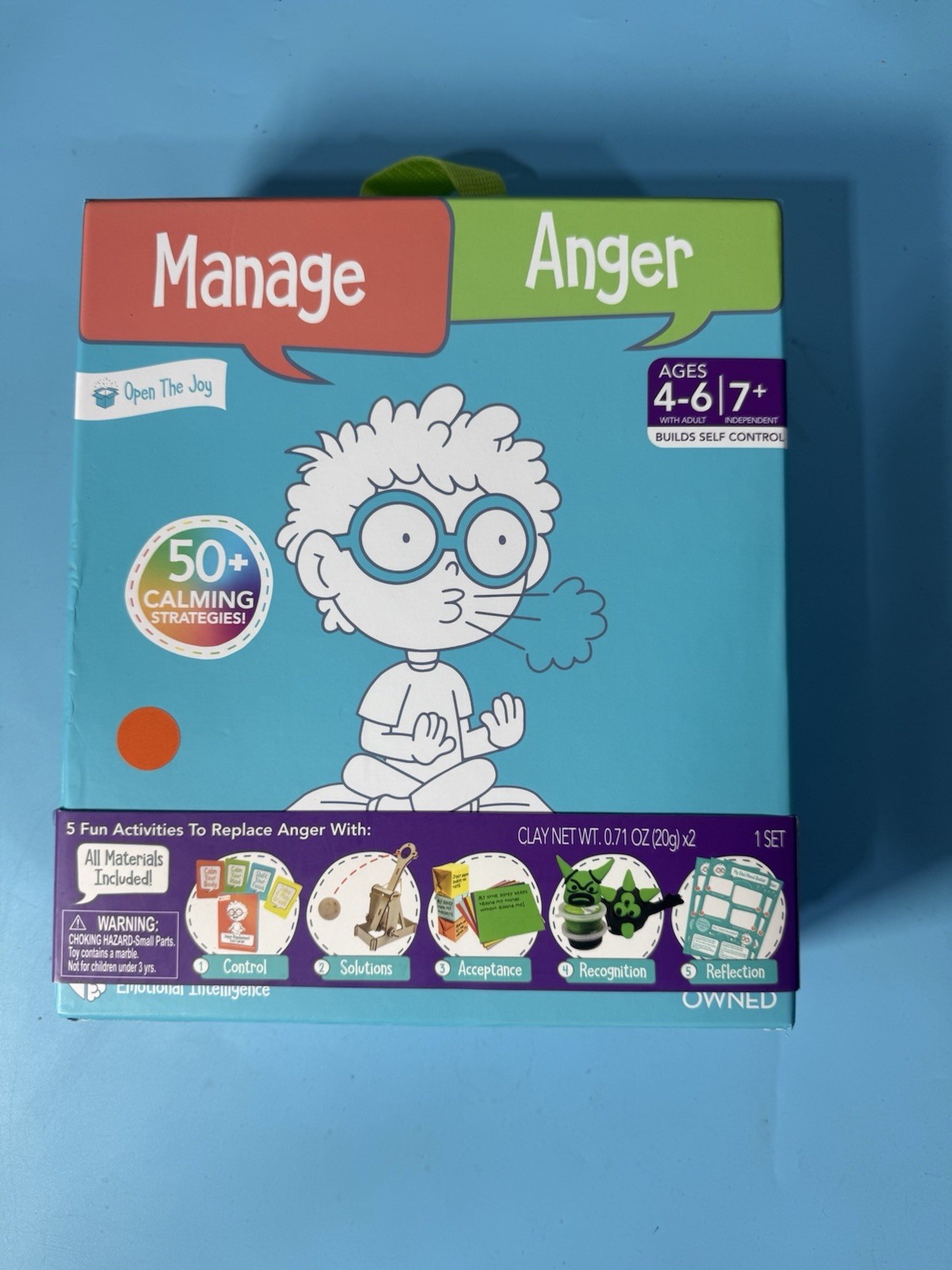 Open The Joy – Anger Management Box – Calming Activities, Ages 4-6 with adult