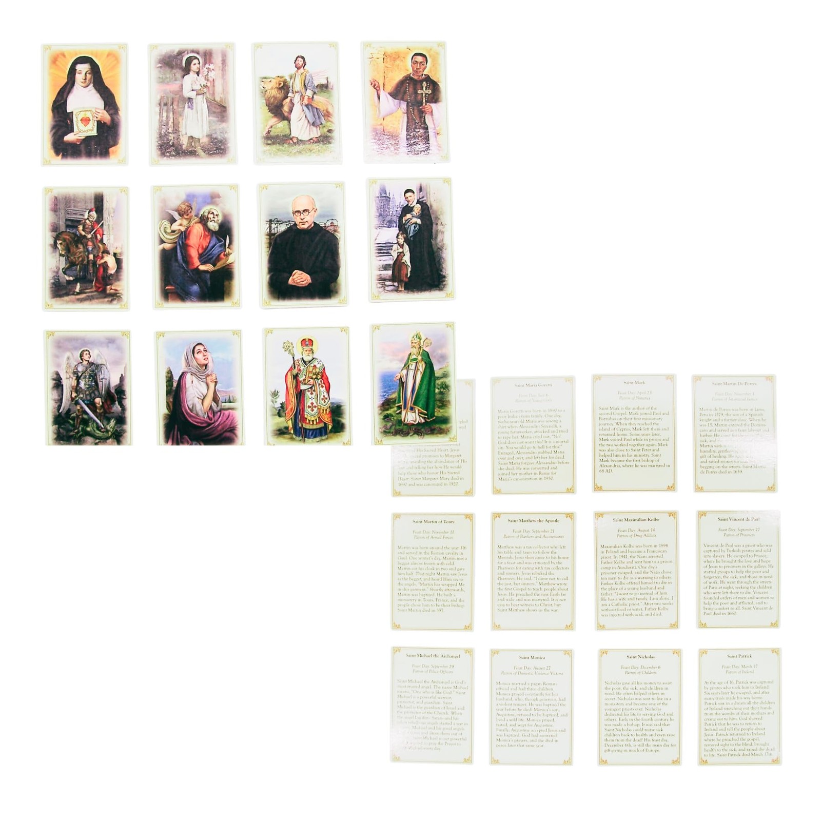 Catholic Saint Cards 52 Unique Stories Faith Based Educational Sunday School Les