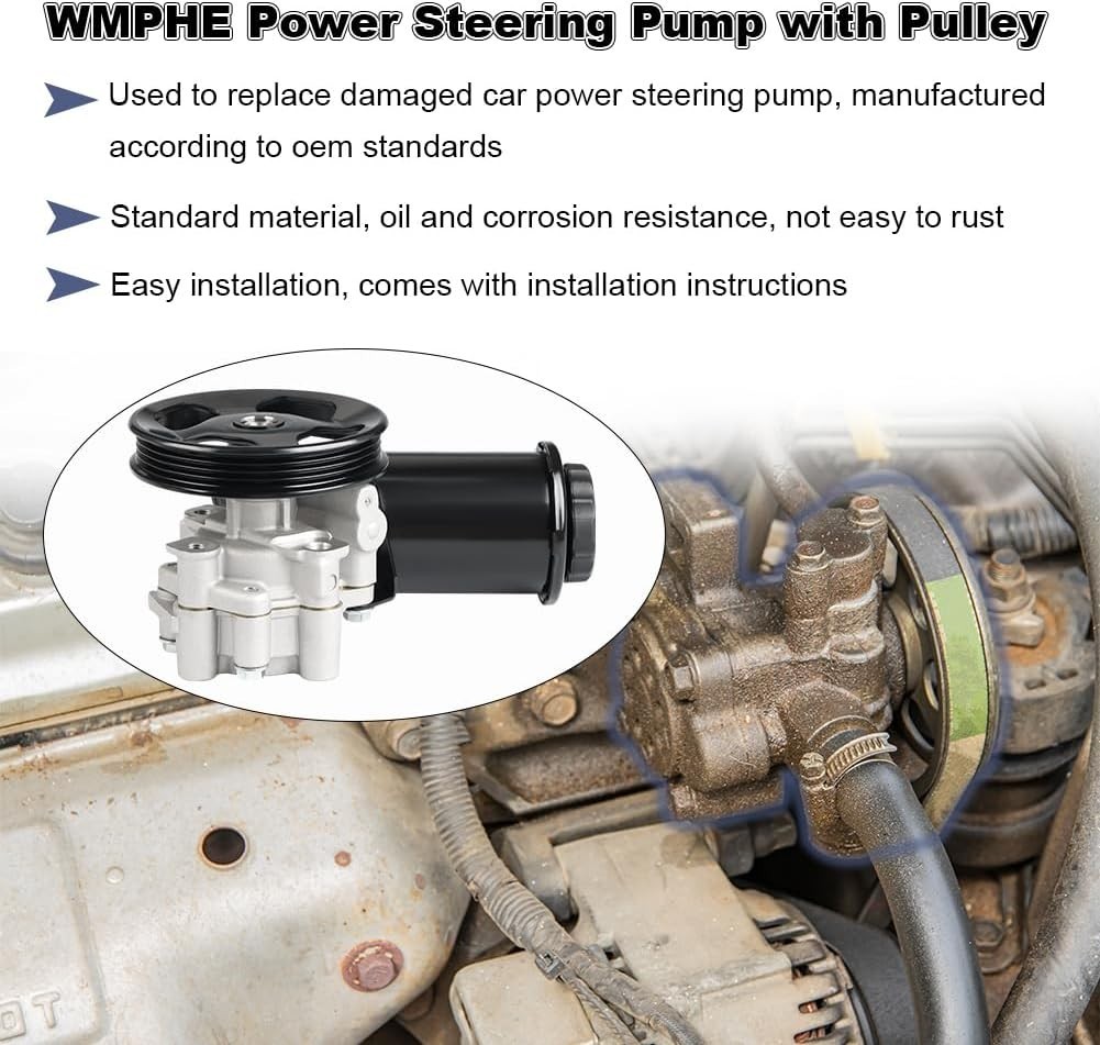 Power Steering Pump with Pulley & Reservoir Compatible with Toyota 4Runner 1996