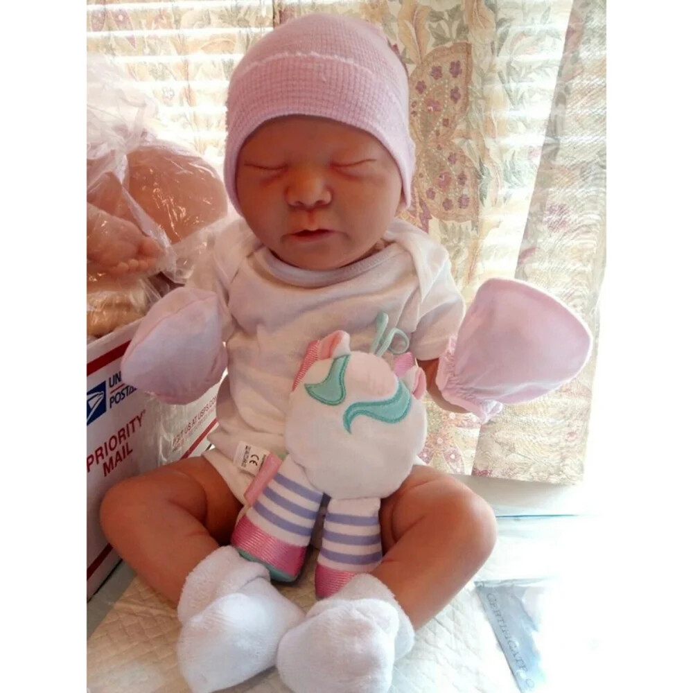 20″ Sleeping Reborn Baby Doll Artist Visible Veins NewbornBebe Chase Weighted