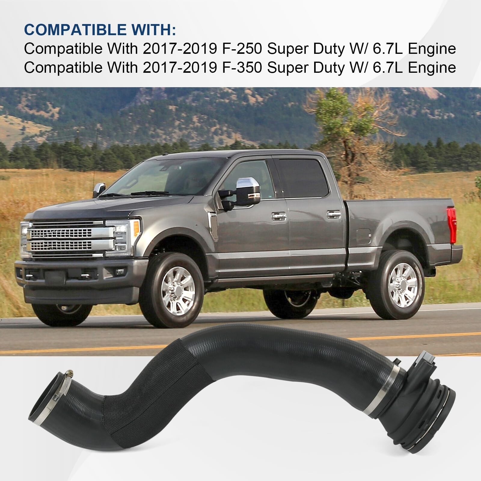 Turbo Intercooler Outlet Tube Compatible with 2017-2019 Ford F-250 F-350 Supe…