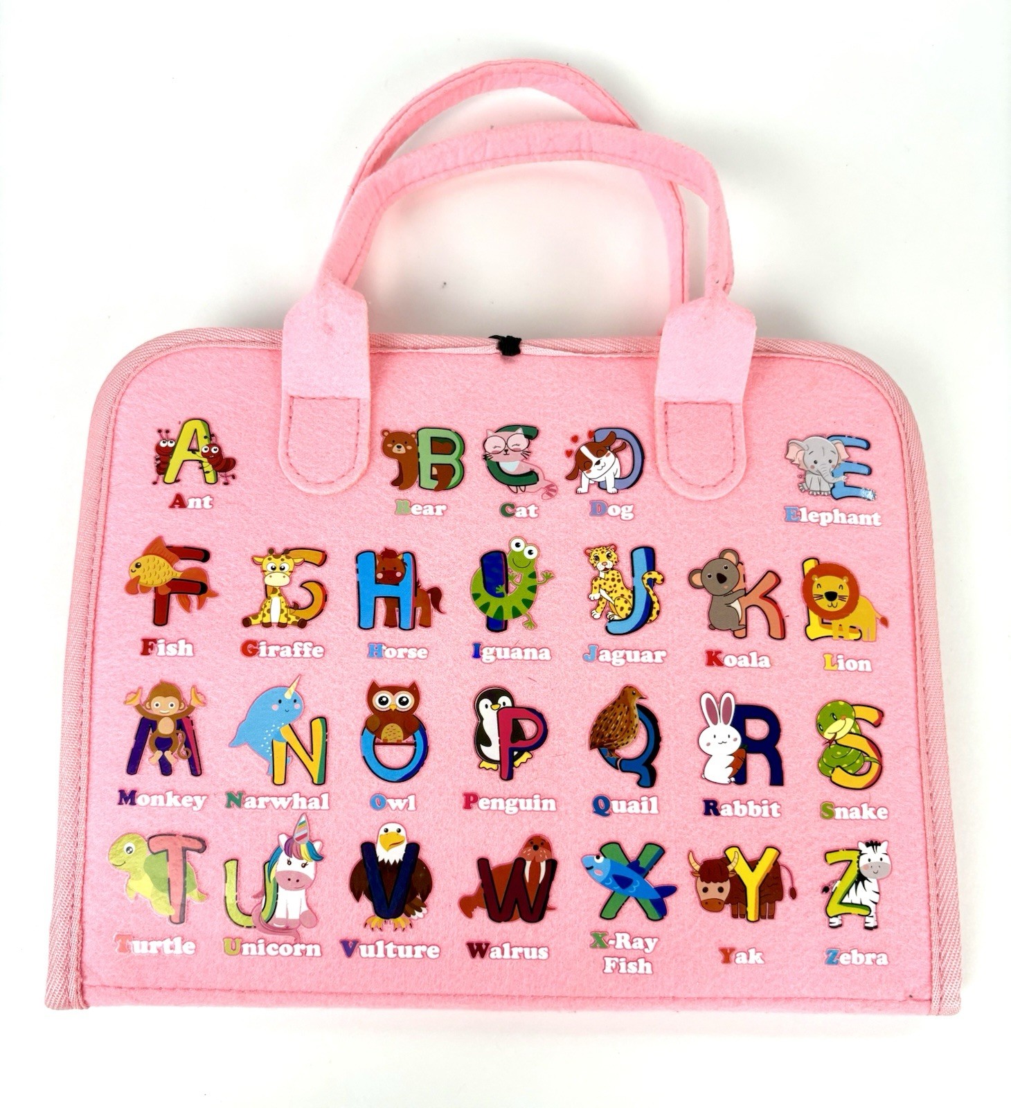 Montessori Style Fine Motor Skills Busy Book. Pink Felt Activity Binder. EUC