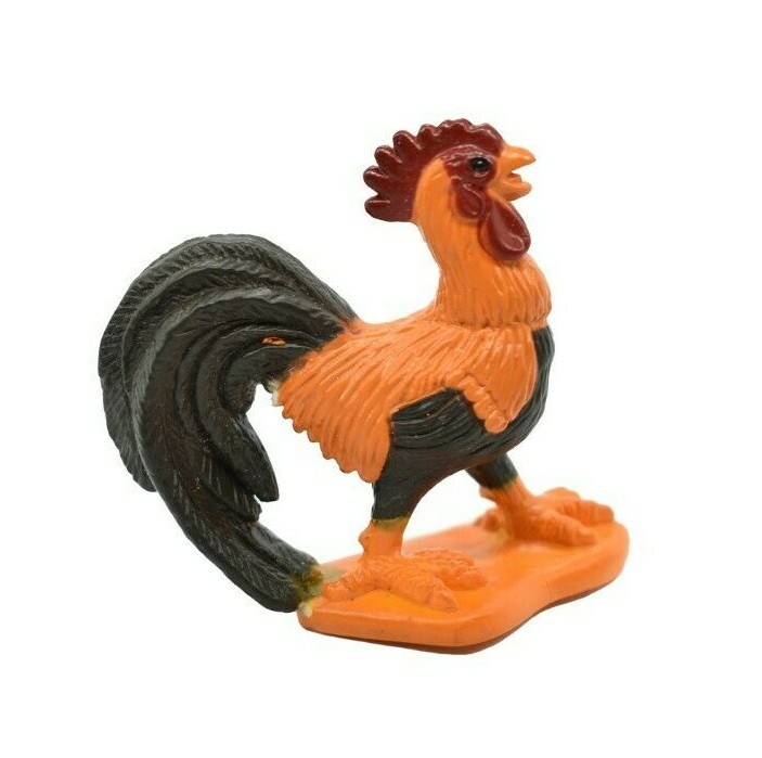Chicken Rooster Realistic Toy Model Plastic Replica Barn Farm Animal 1.75″ F4158
