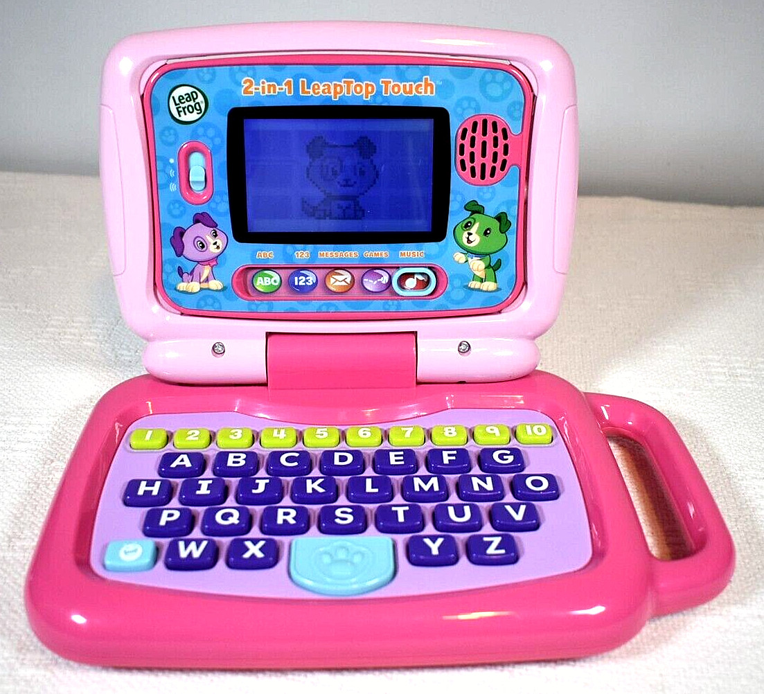 LEAP FROG: 2-in-1, Pink LeapTop Touch, Item #80-600900 – Tested and Works Great!
