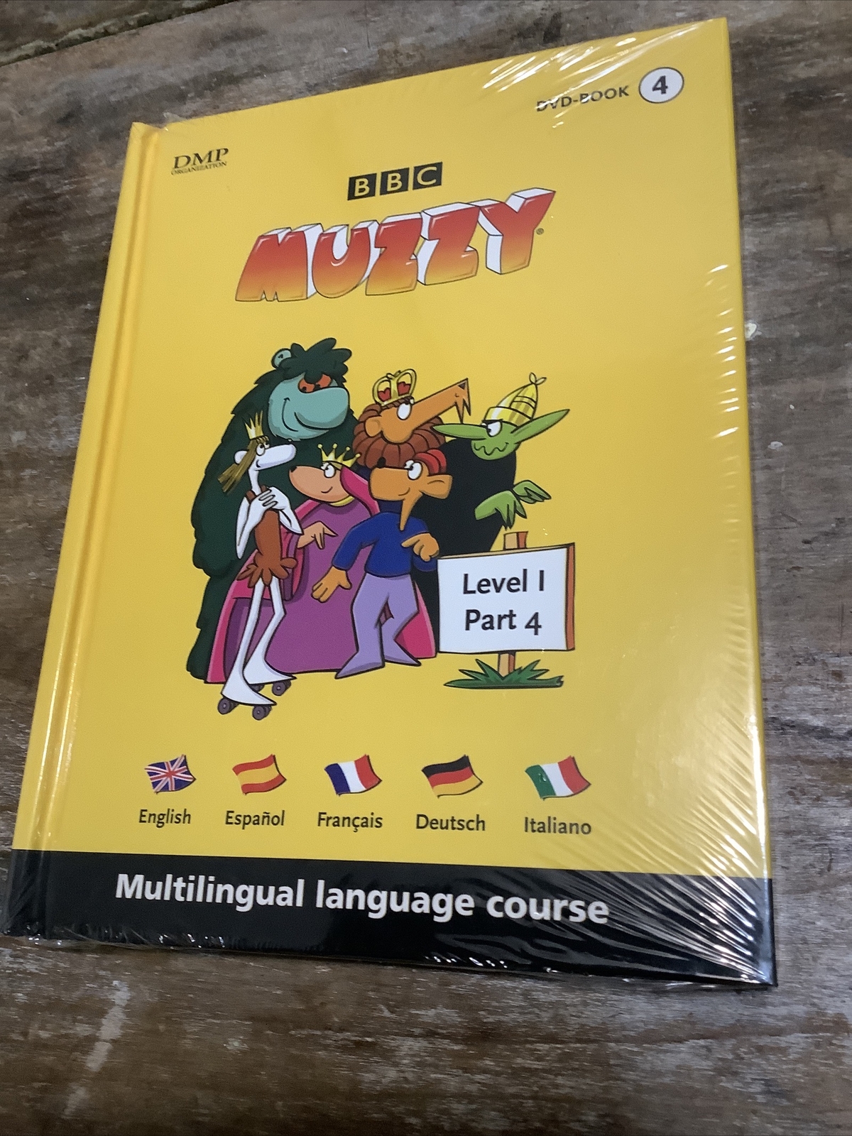 BBC Muzzy multilingual language course English French Spanish Italian DVD Book 4