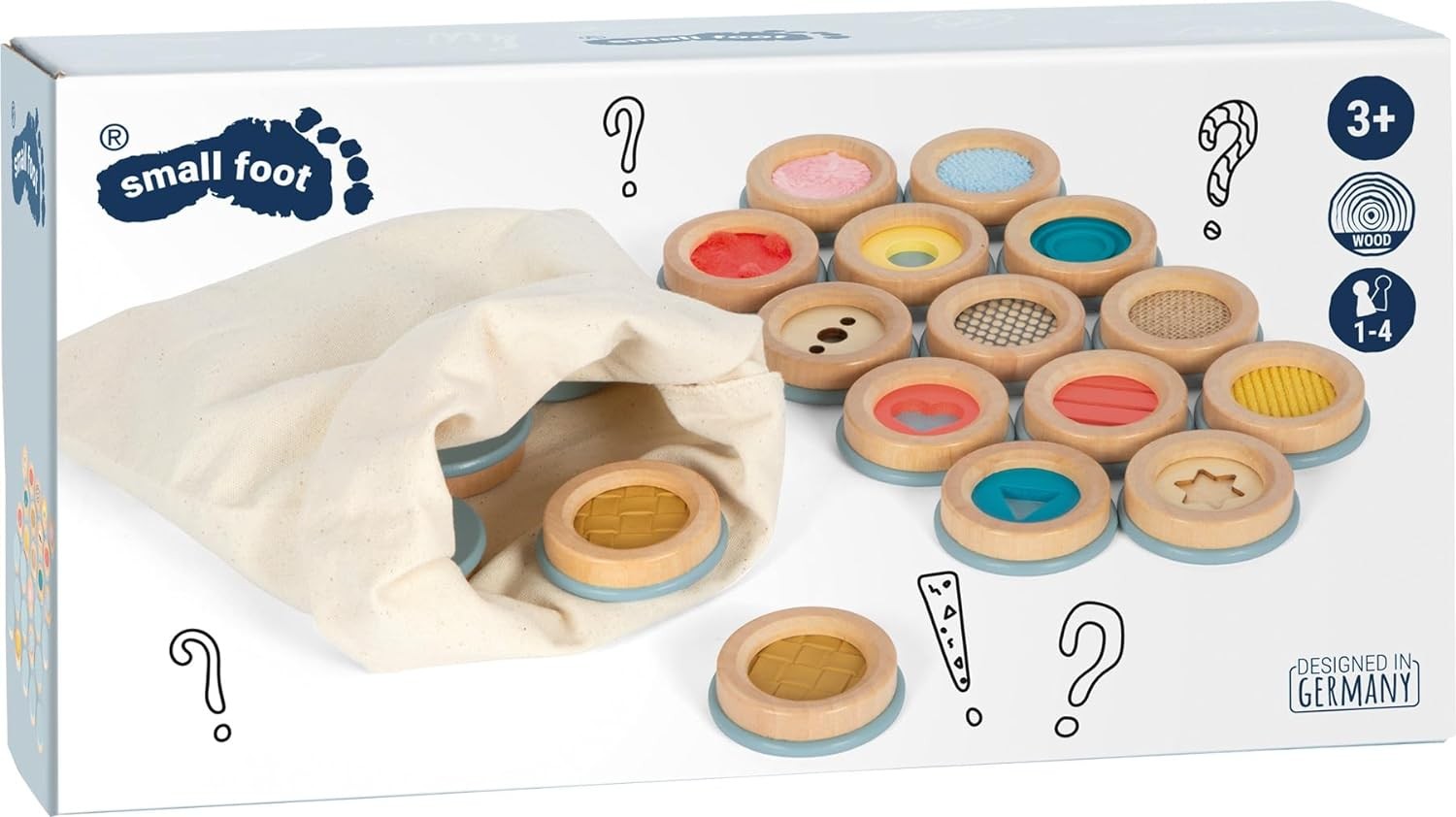 small foot Feeling Sensory, Memory Game of Touching Various Surfaces, for Kids A