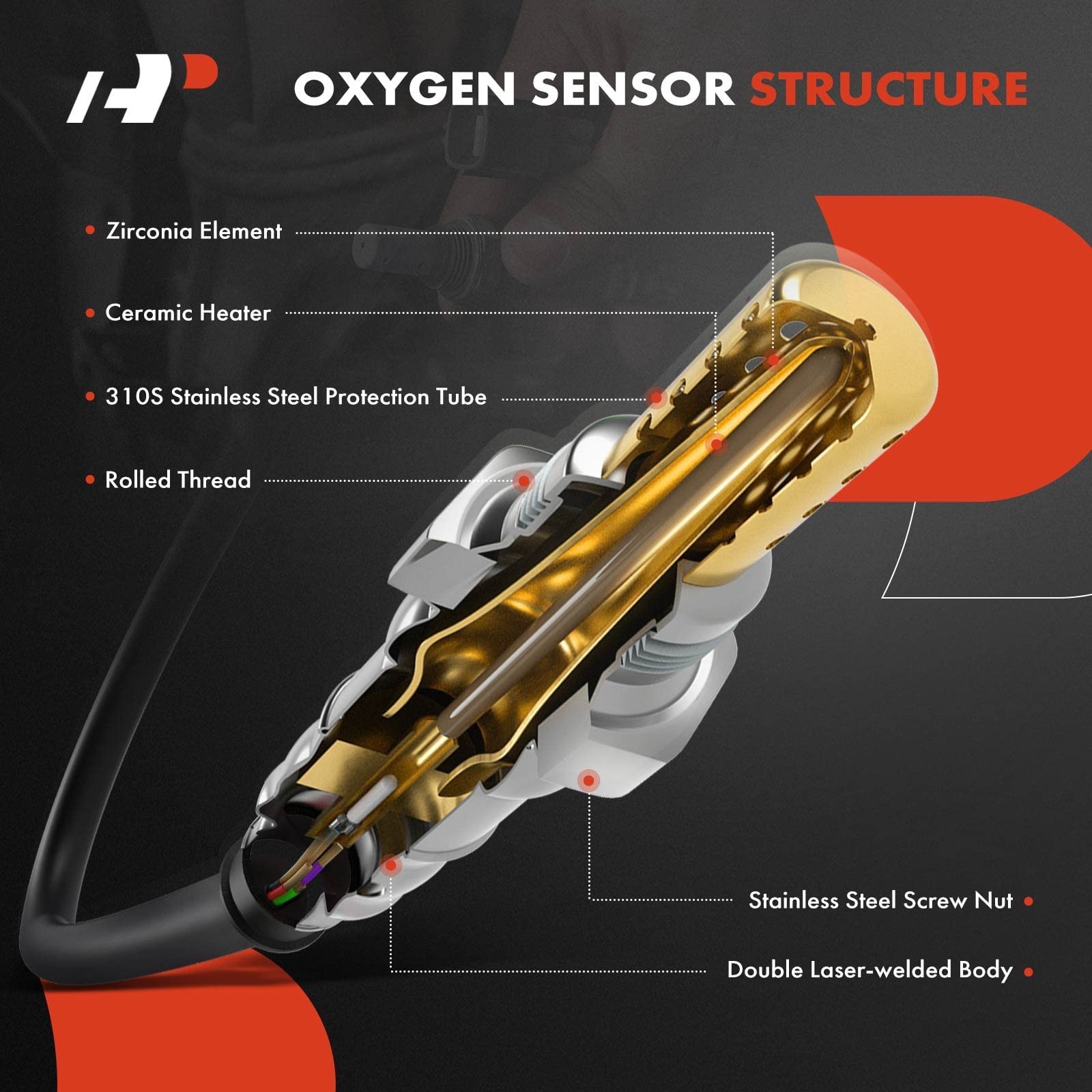 A-Premium 4Pcs O2 Oxygen Sensor Upstream and Downstream Compatible with…