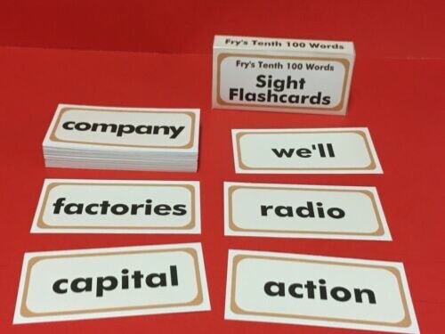 Fry’s Tenth Hundred Words – PRINTED & UNCUT – Sight Word Flash Cards