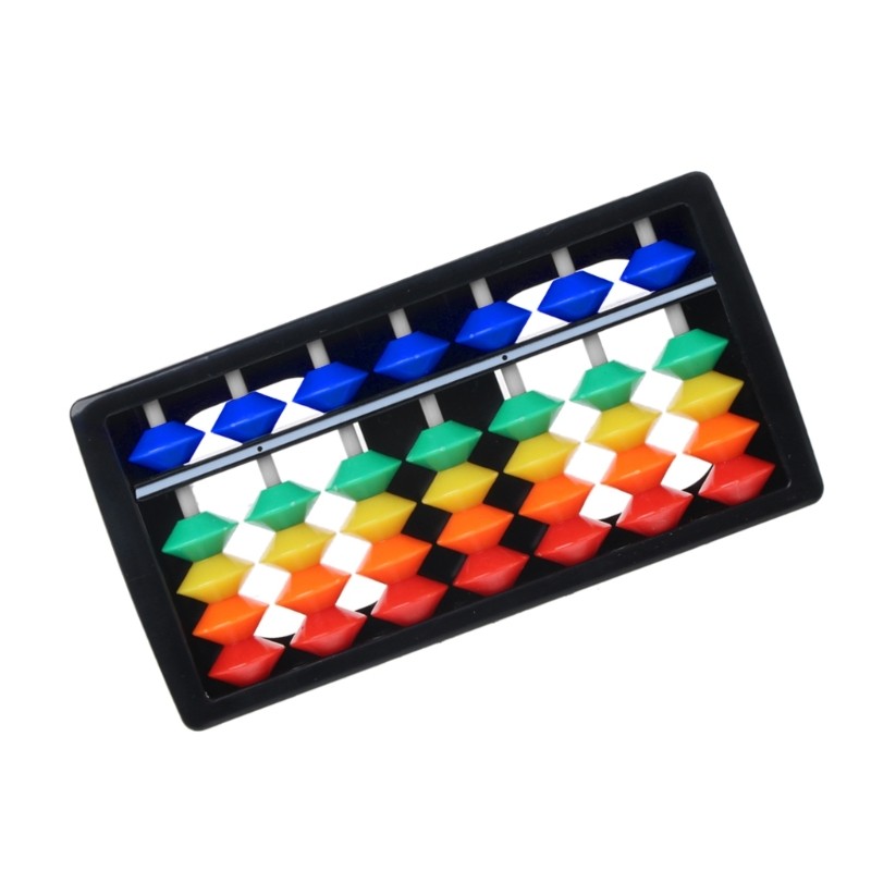 Mathematics 7 Digits Rainbow Abacus Toy Math Operations Learning Aid for Child