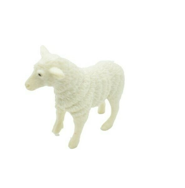 Sheep, Lamb Small Toy Model Plastic Replica Barn Farm Animal, 2.25″ F4152