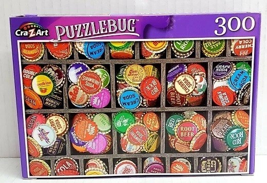 NEW 300PC PUZZLE JIGSAW SET VINTAGE BOTTLE CAPS OR COLORFUL BOOTS