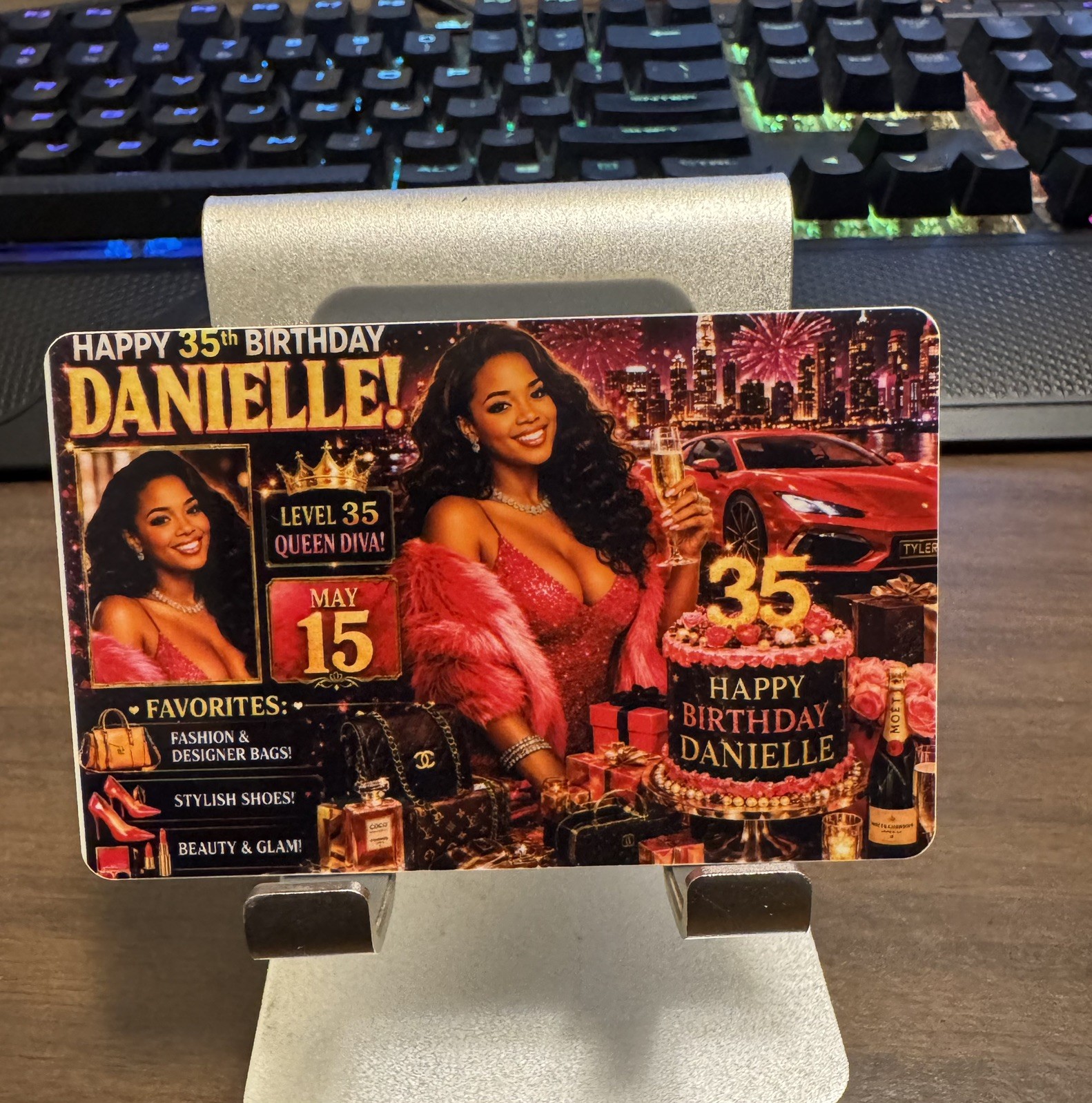 Custom Birthday Novelty Card – Personalized Front & Back