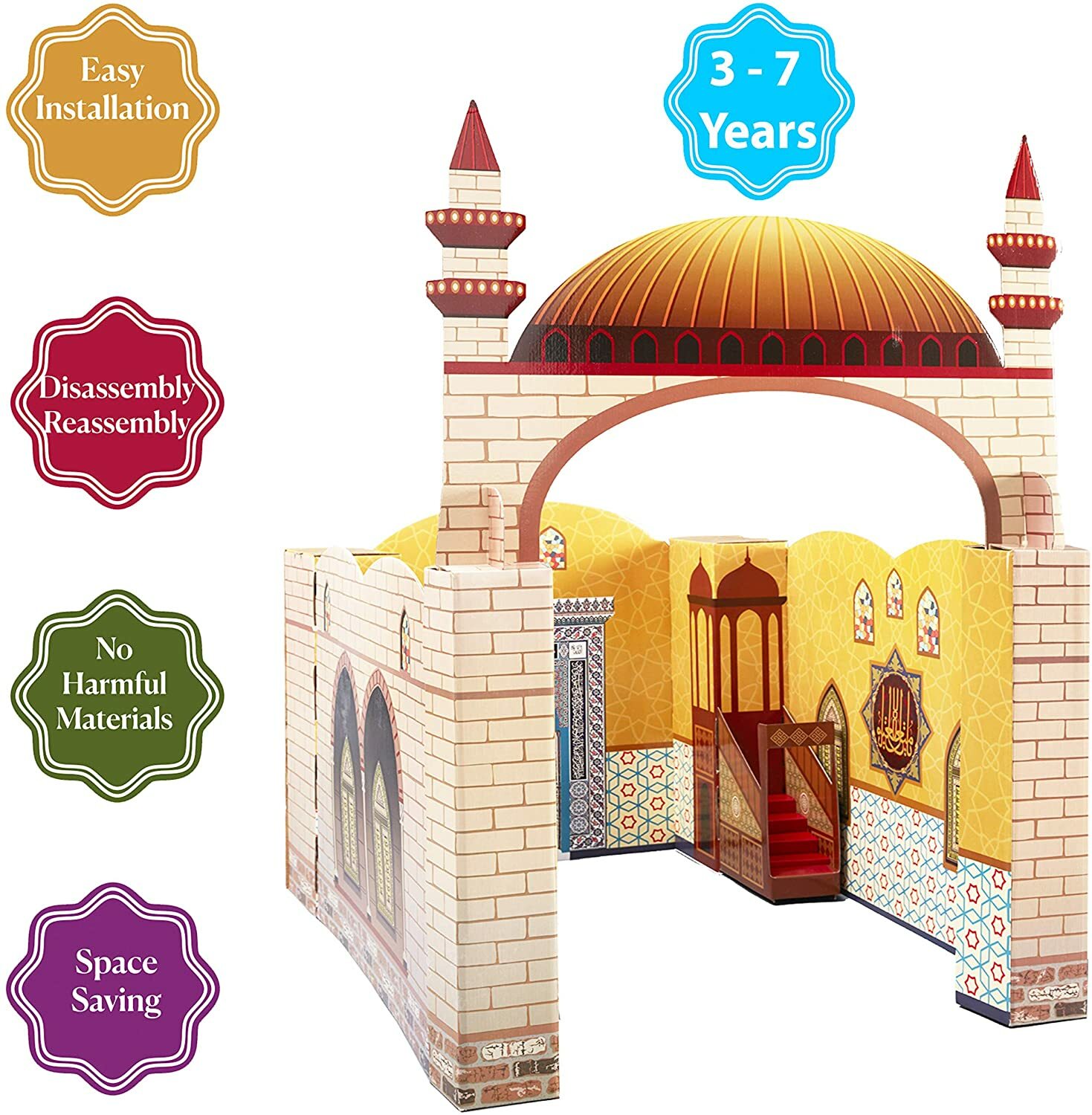 Playhouse Masjid Mosque Muslim Kids Ramadan Gift Toy Islam Quran Praying Salah
