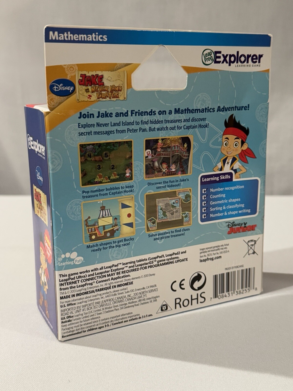 Brand NEW LeapFrog Jake & The Never Land Pirates Learning Game With JAKE FIGURE