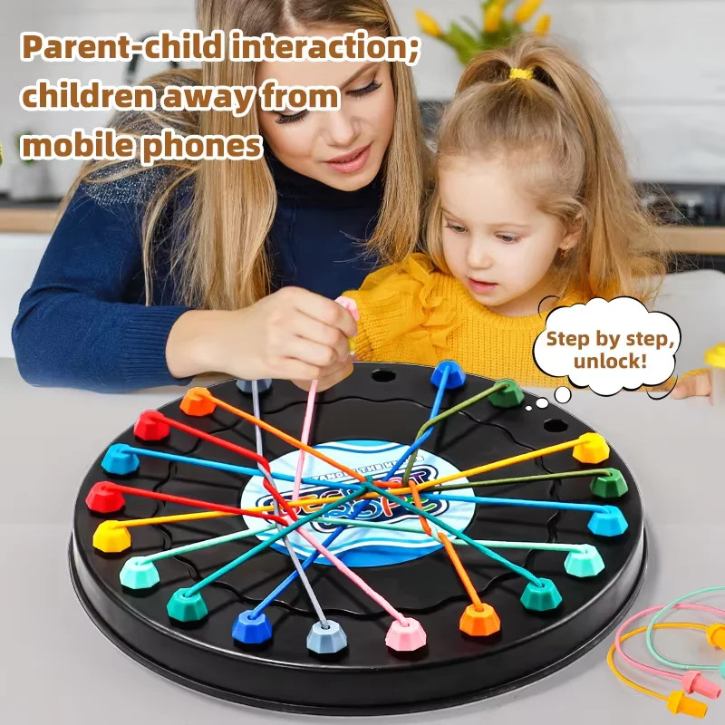 Rope Unraveling Challenge Board Game Educational Logic Toy for Kids