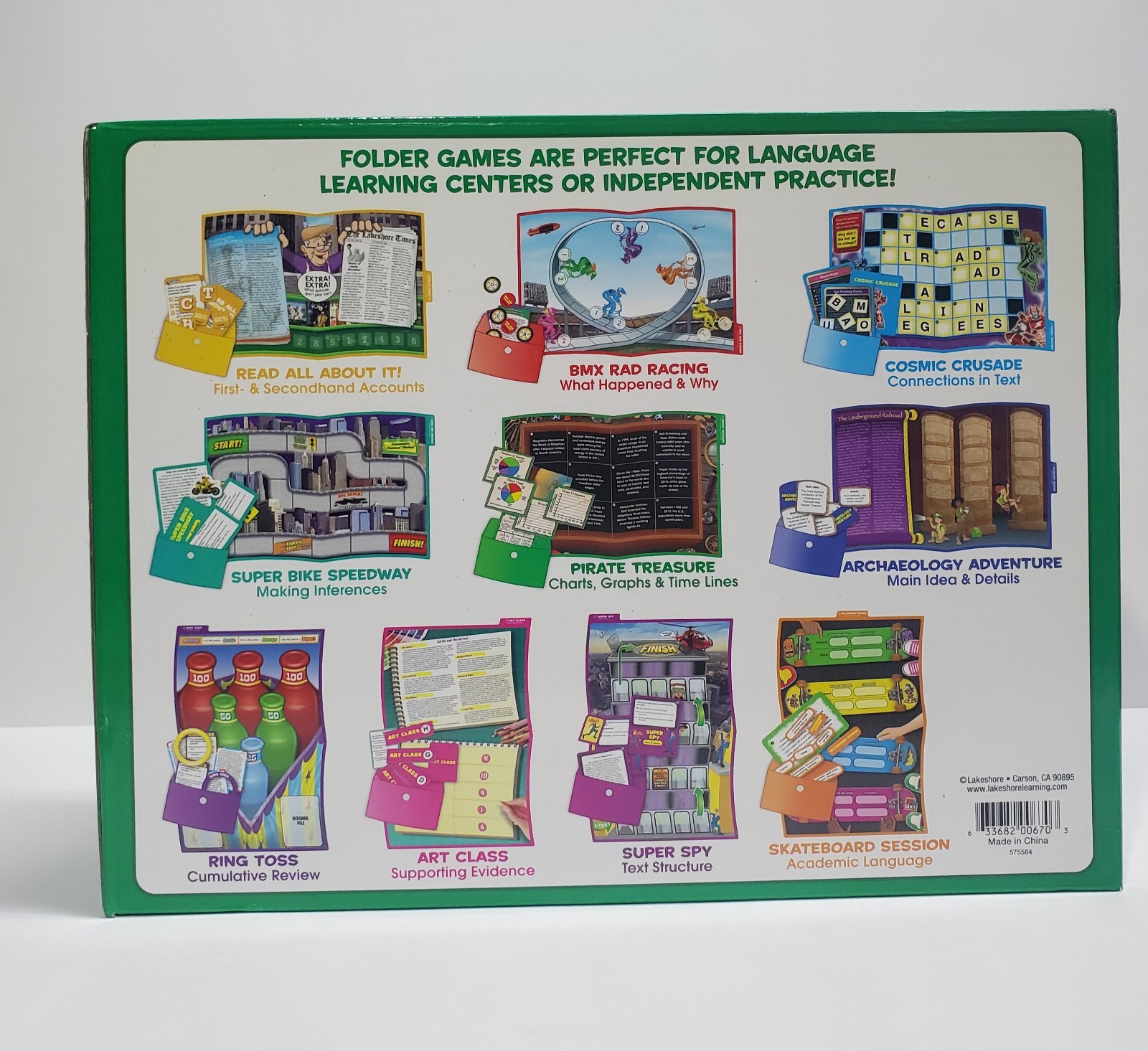 Lakeshore Reading Informational Text Elementary Folder Games Grades 4-5