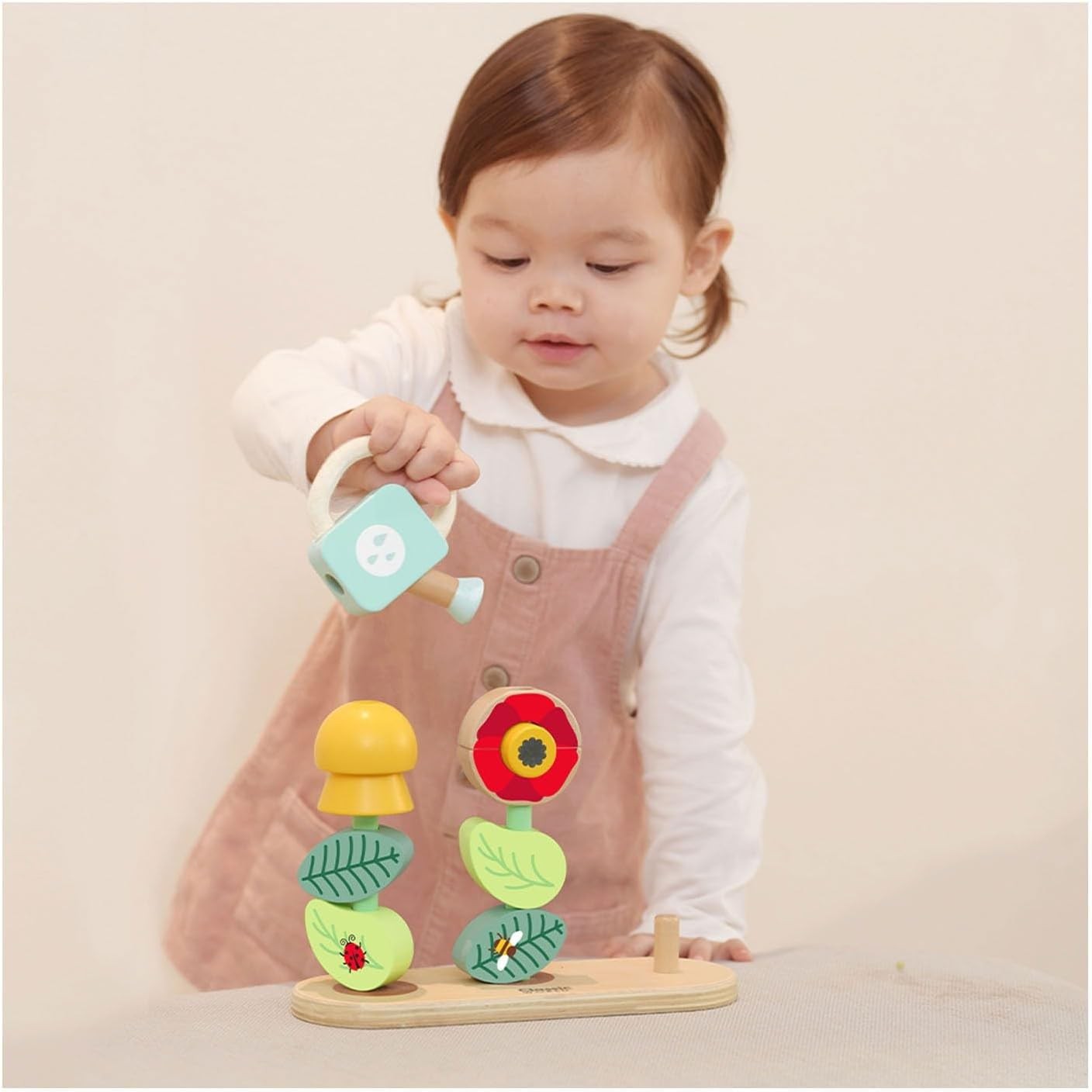 Classic World – Stacking Rings Flower Garden – Montessori Toy – Developmental, C