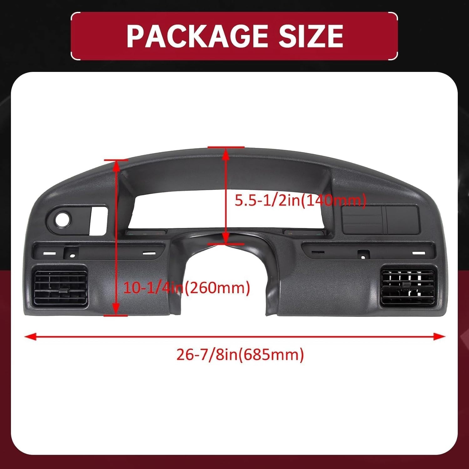 Instrument Dash Cluster Bezel for 1994-1997 Ford F250/F350 Diesel,F4TZ15044D70-C