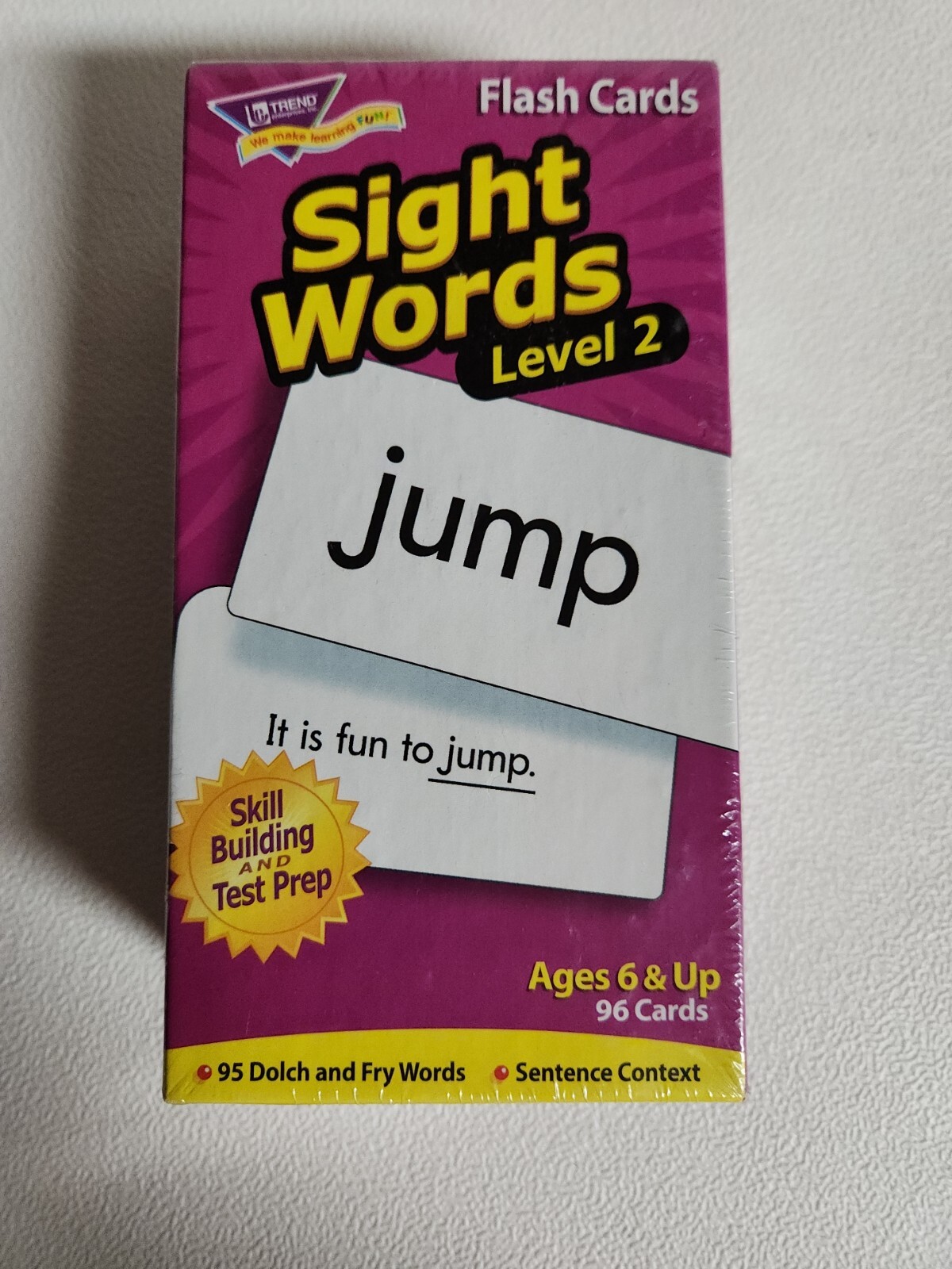 Sight Words Flash Cards Level 2 Ages 6 & Up 95 Fun Learning Boxed USA 2004
