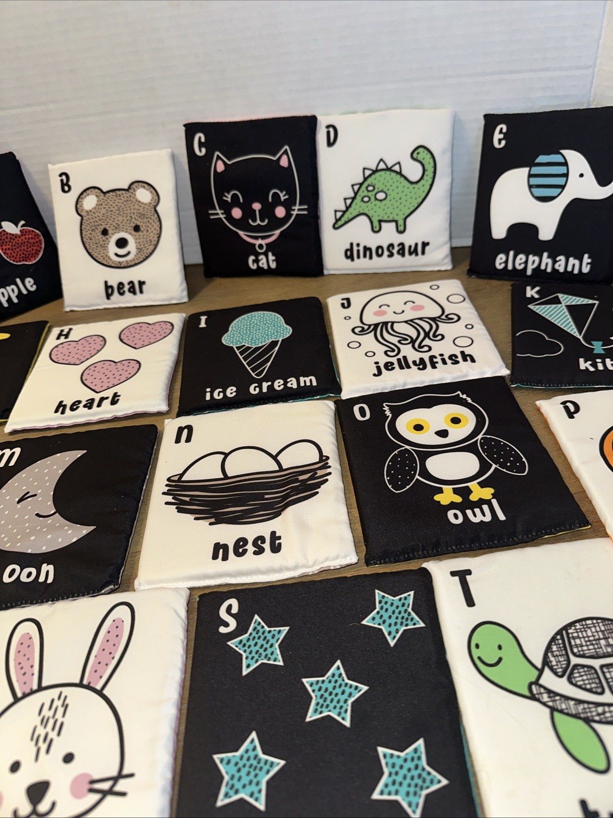 Baby Soft Alphabet Flash Cards – Cloth ABC Book for Babies & Toddlers, 26 PCs