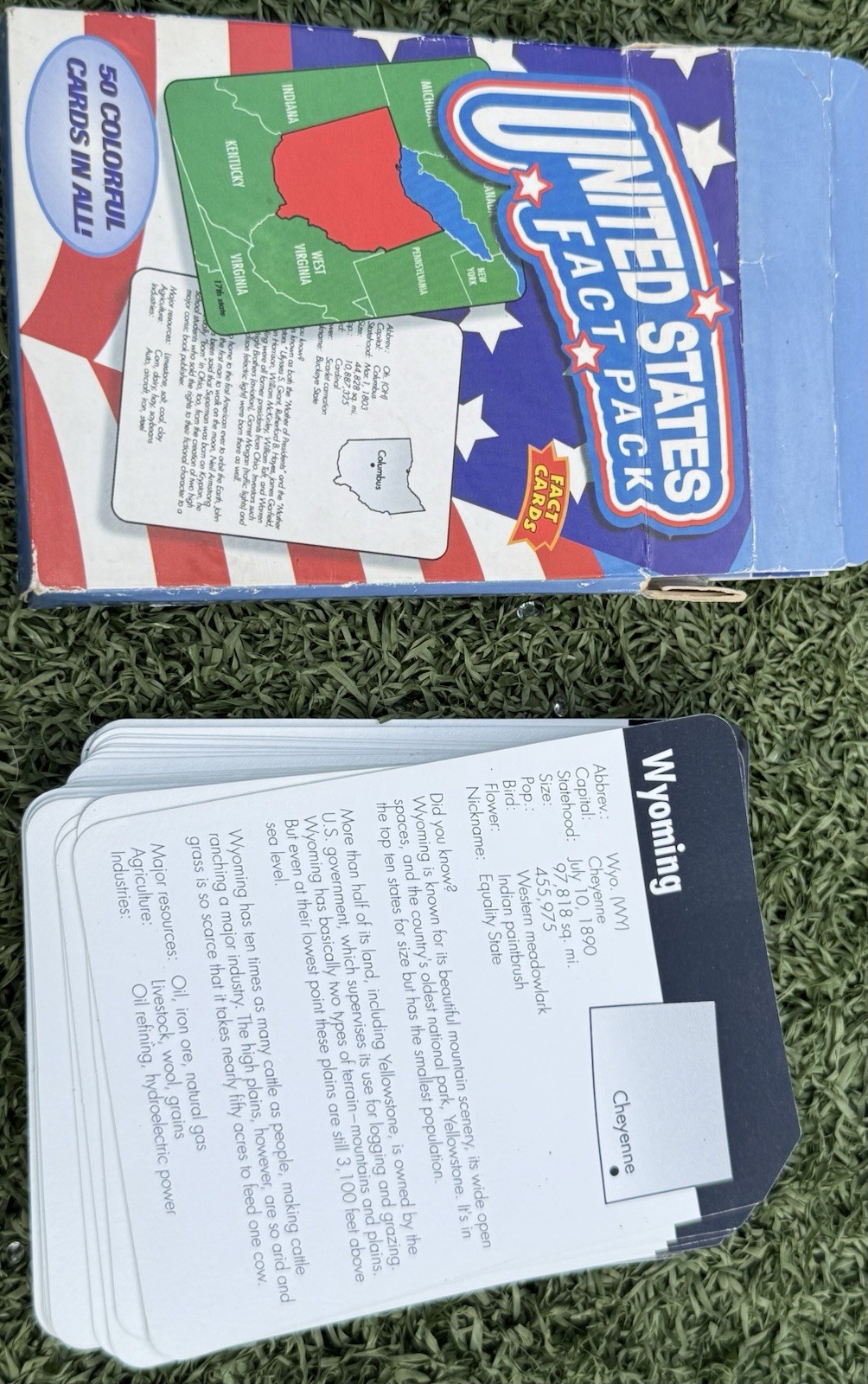 United States Fact Pack 50 Cards Complete Set Learning Horizons 2000
