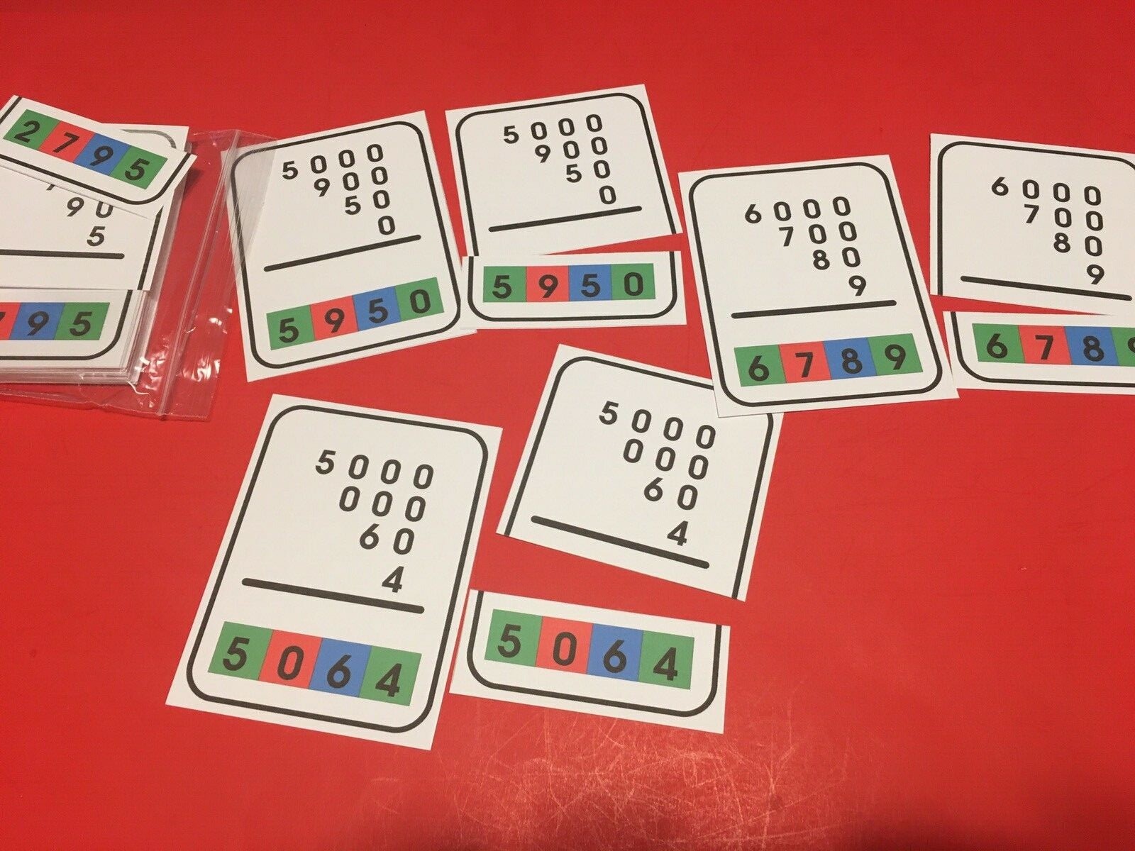 Place Value – Cards for Learning Center – Three Part Cards – Montessori