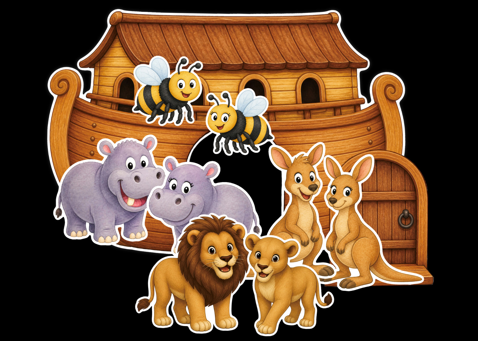 Who Built the Ark?/Noah’s Ark 53-pc Flannel Felt Board Story