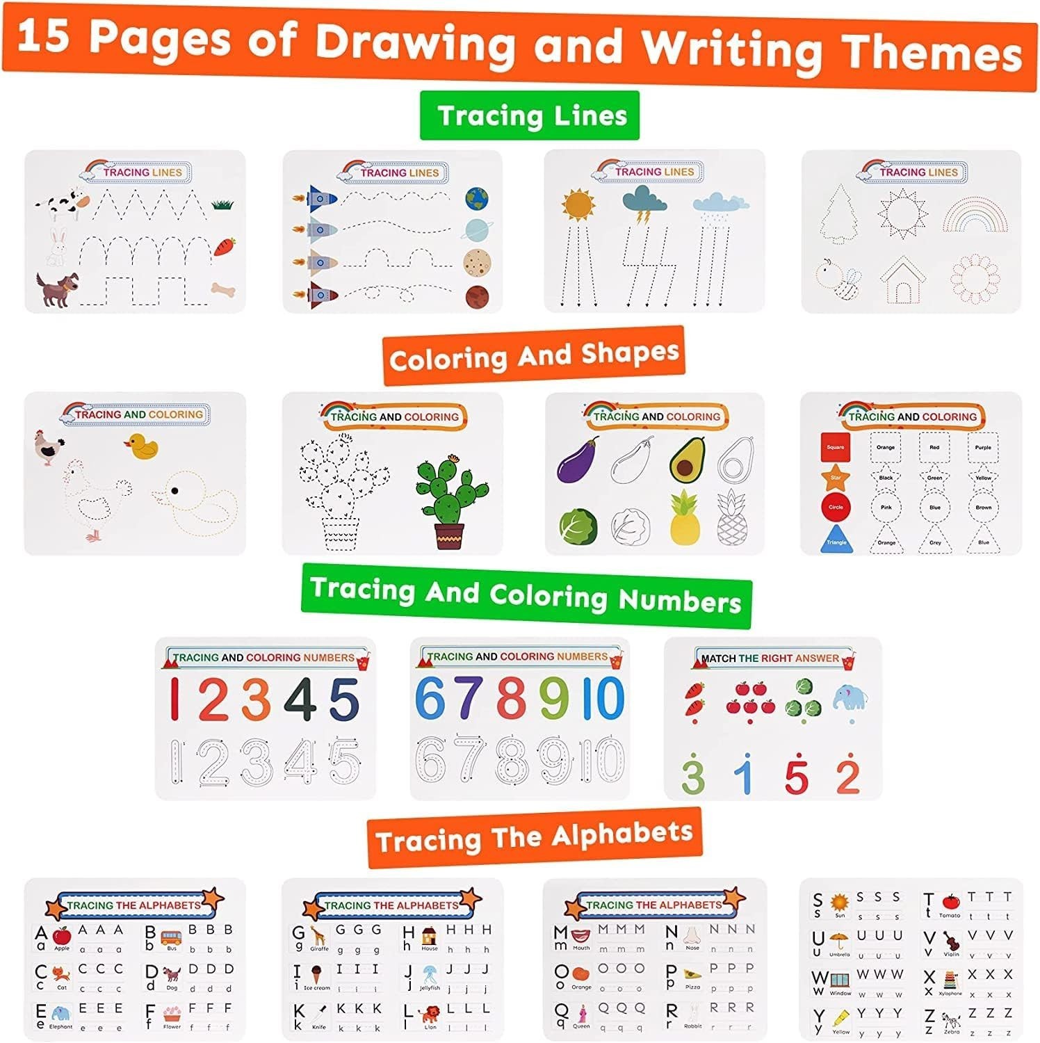 Busy Book for Kids, Montessori Preschool Learning Activities, 30 Themes with 8 M