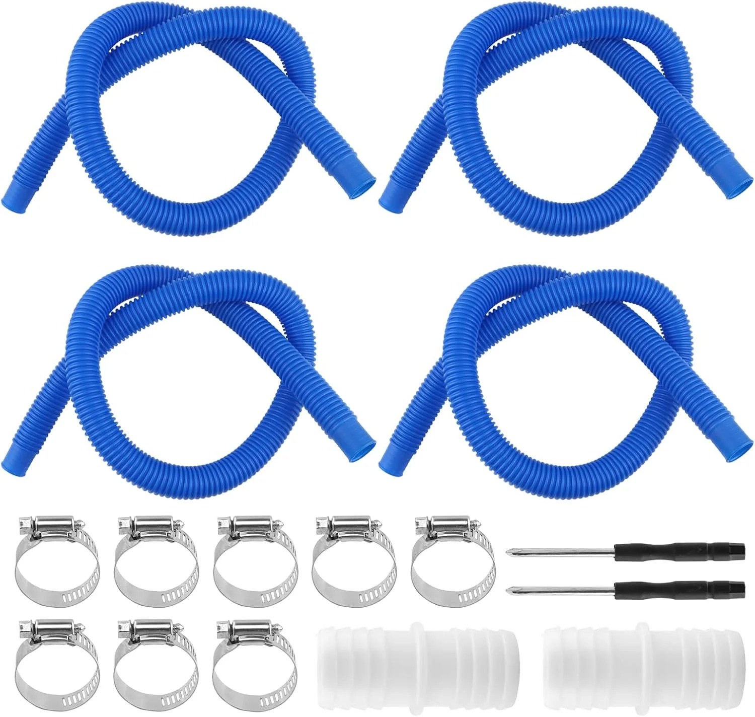 Pool Hoses for Above Ground Pools, 4 Pack 1.25 x 59 Inch Pool Filter Pump Hoses,