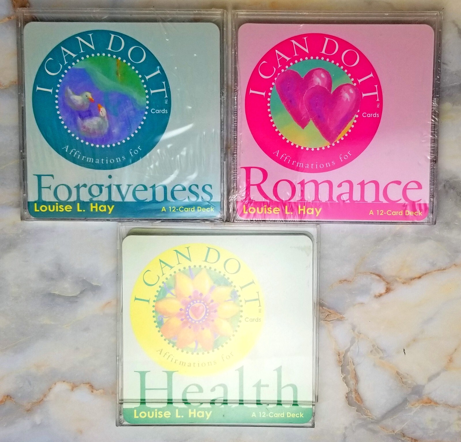 (3) I Can Do It Cards by Louise L. Hay FORGIVENESS; HEALTH; ROMANCE – SEALED NEW