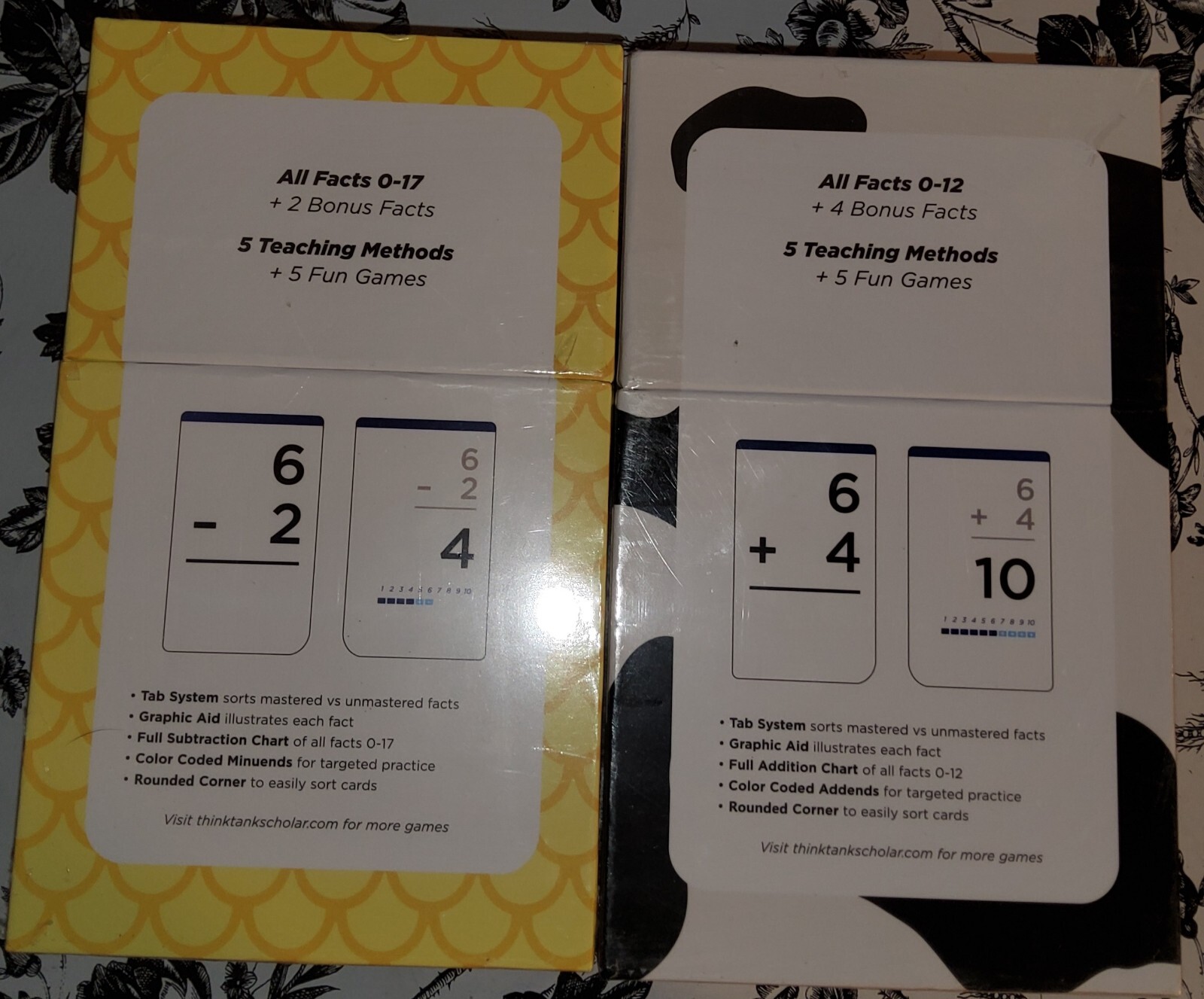 Think Tank Scholar Addition and Subtraction Flash Cards Ages 6+ 346 Cards! 936