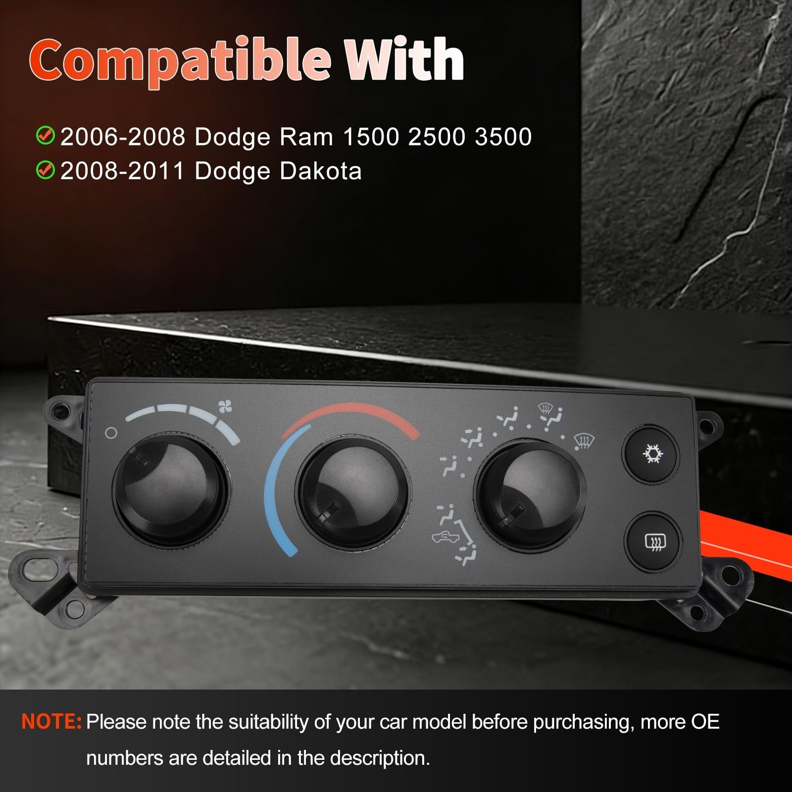 P55056569AC AC Heater Climate Control Module for 2006-2008 Dodge Ram 1500 | F…