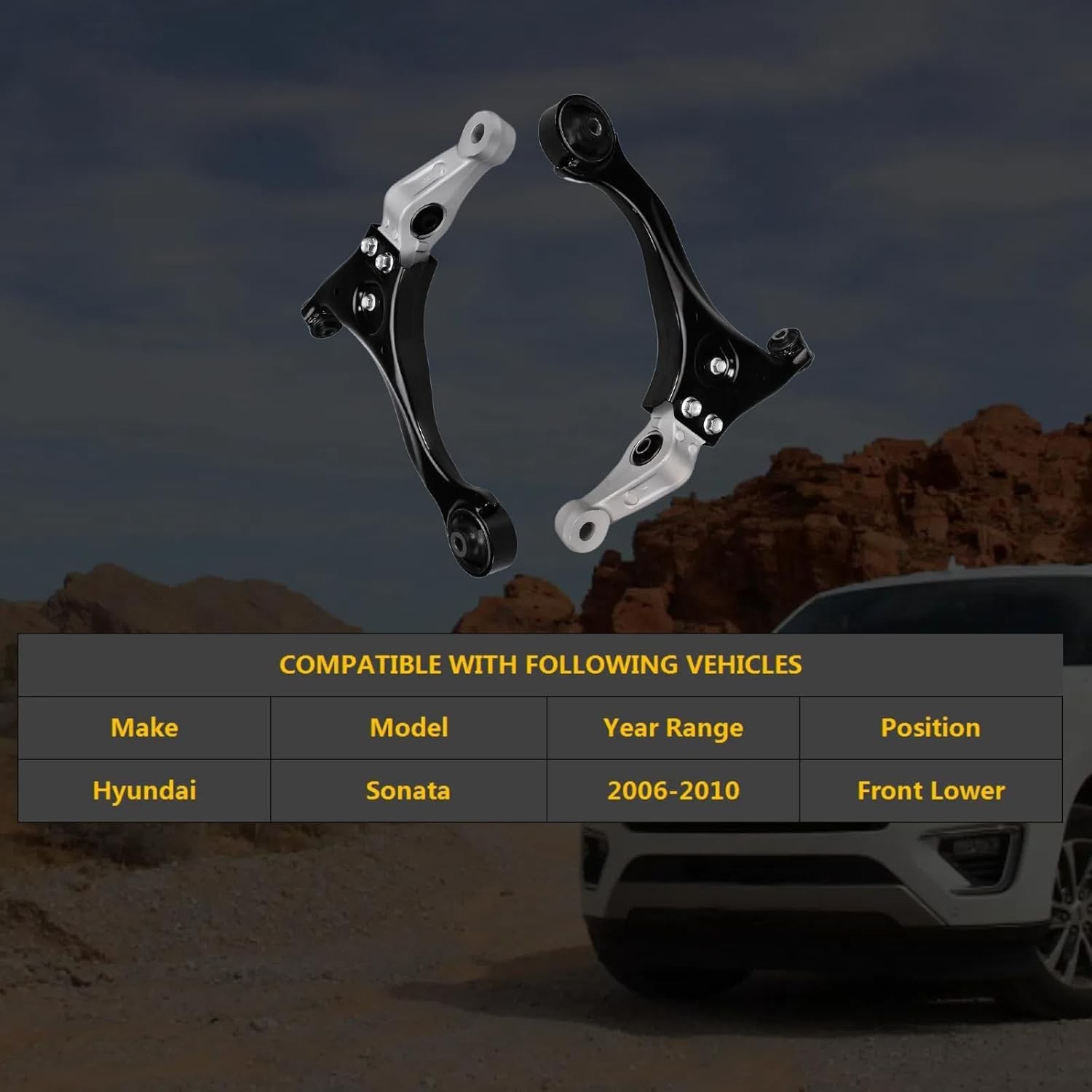 2pc Front Lower Control Arm Kit K641391 K641392 for Hyundai Sonata 2006 2007